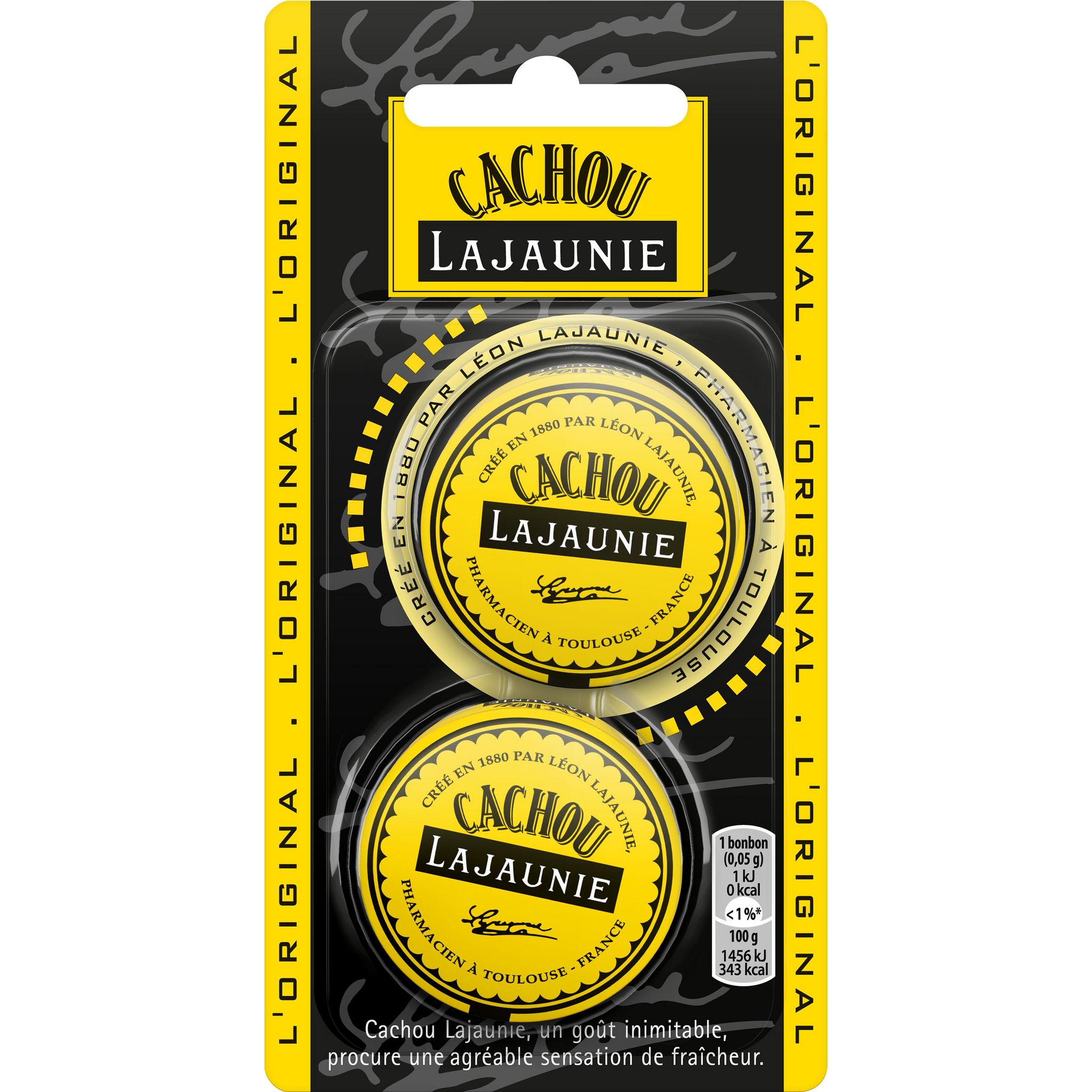 CACHOU LAJAUNIE Boite de bonbons à la réglisse 2x6g