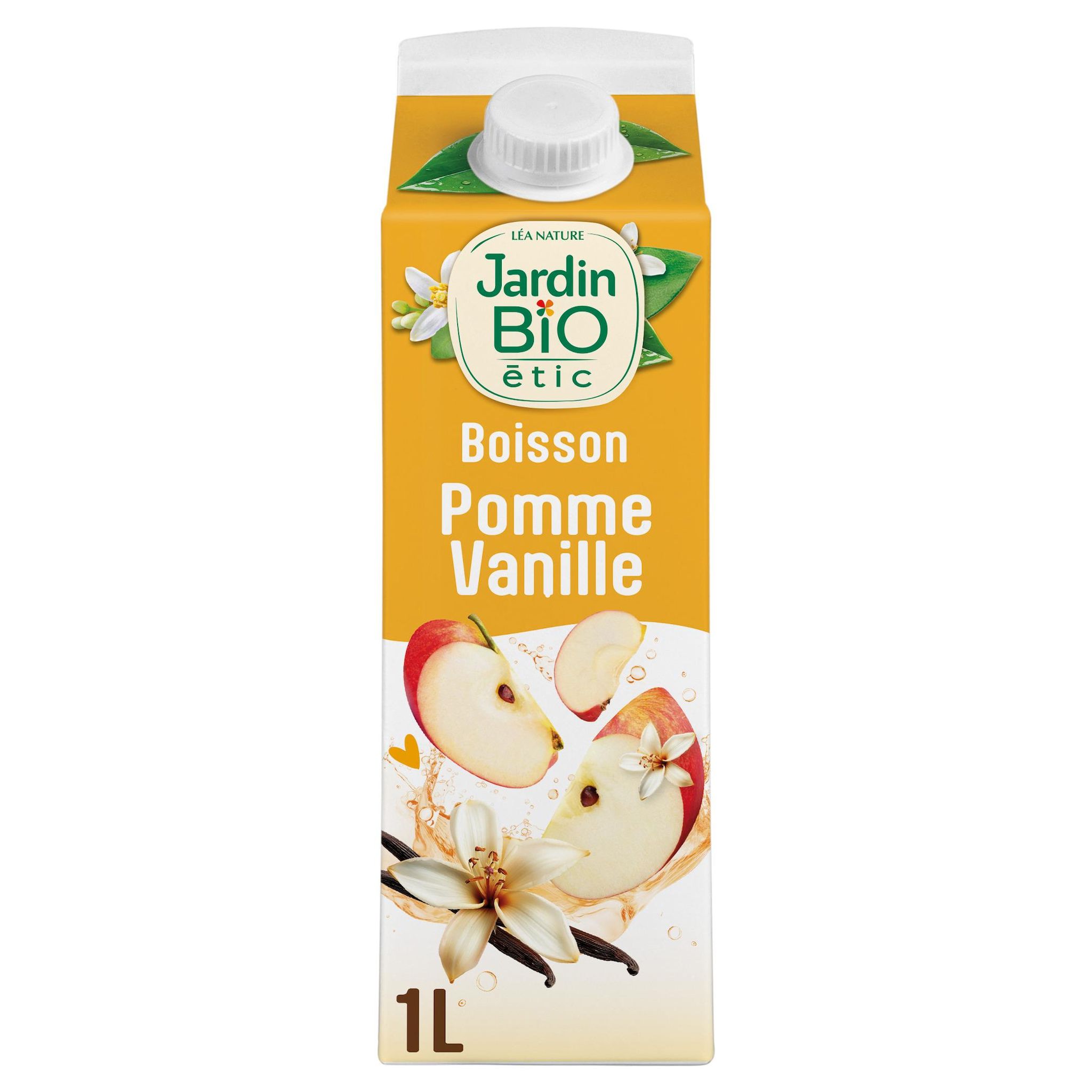 JARDIN BIO Jus à base de concentré de pomme vanille bio brique 1l