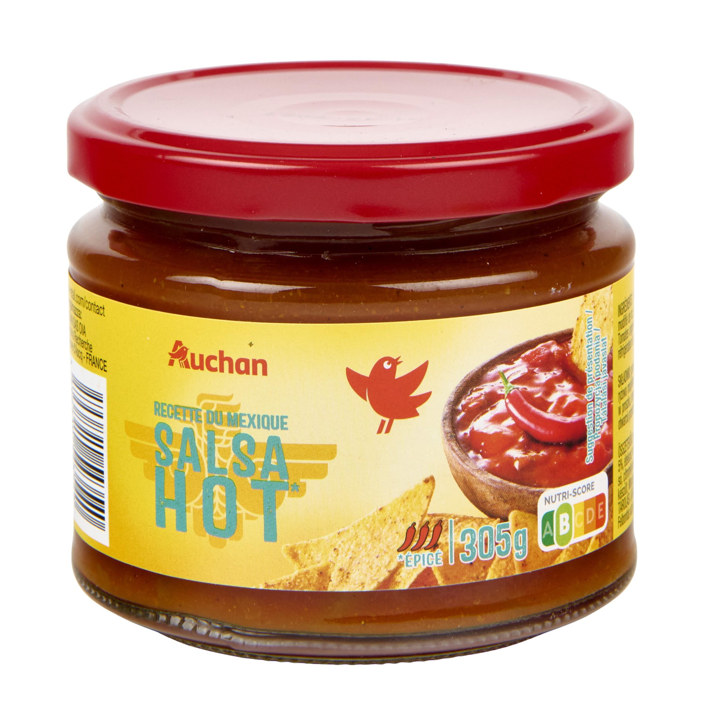 Voir la diapositive 3 : AUCHAN Sauce salsa mexicaine hot 305g