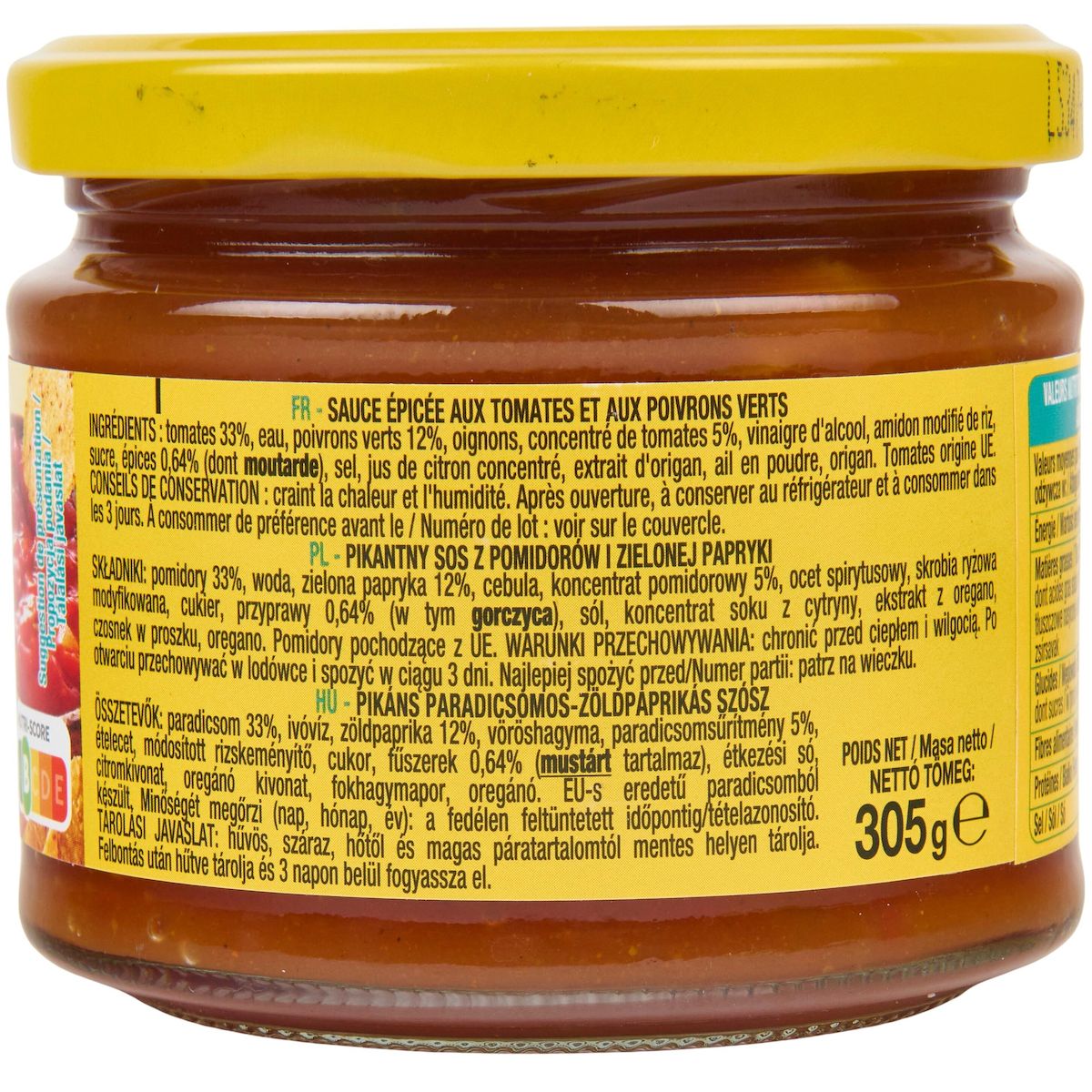 AUCHAN Salsa mexicaine medium 305g