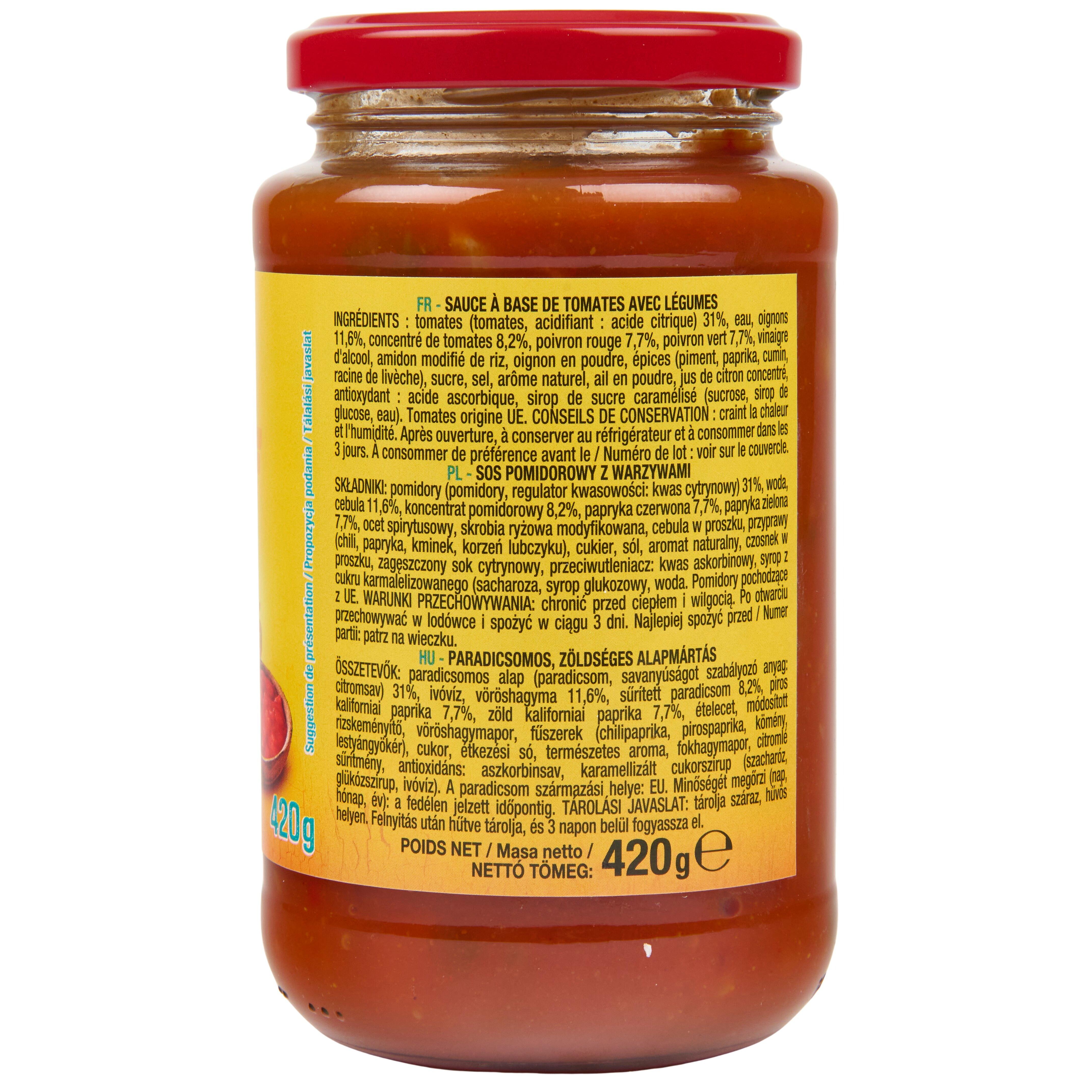 Voir la diapositive 2 : AUCHAN Sauce fajita 420g