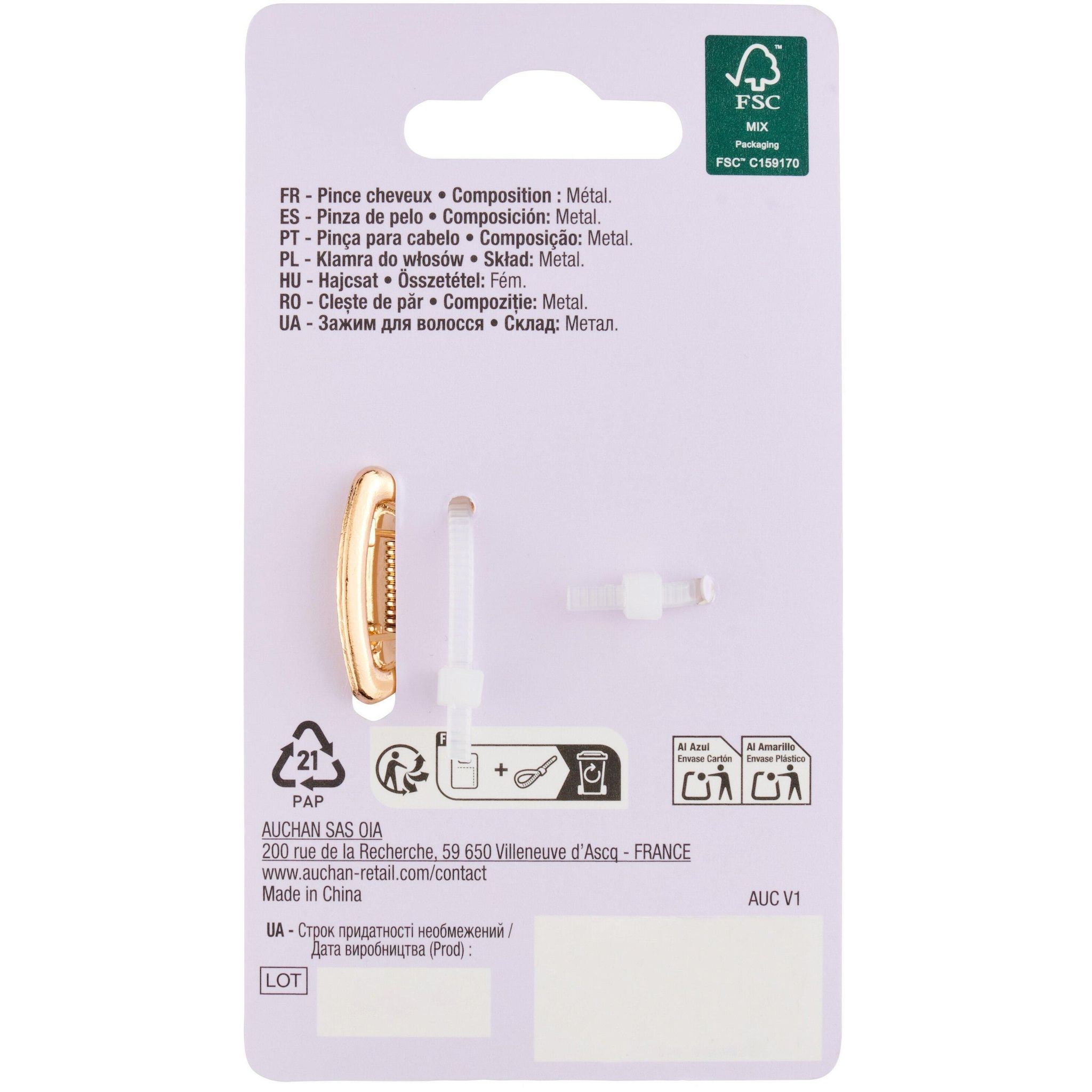 Voir la diapositive 2 : COSMIA Pince cheveux 1 pièce