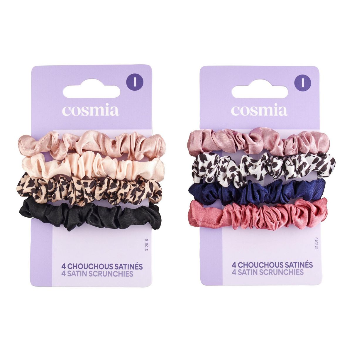 COSMIA Chouchous satinés 4 pièces