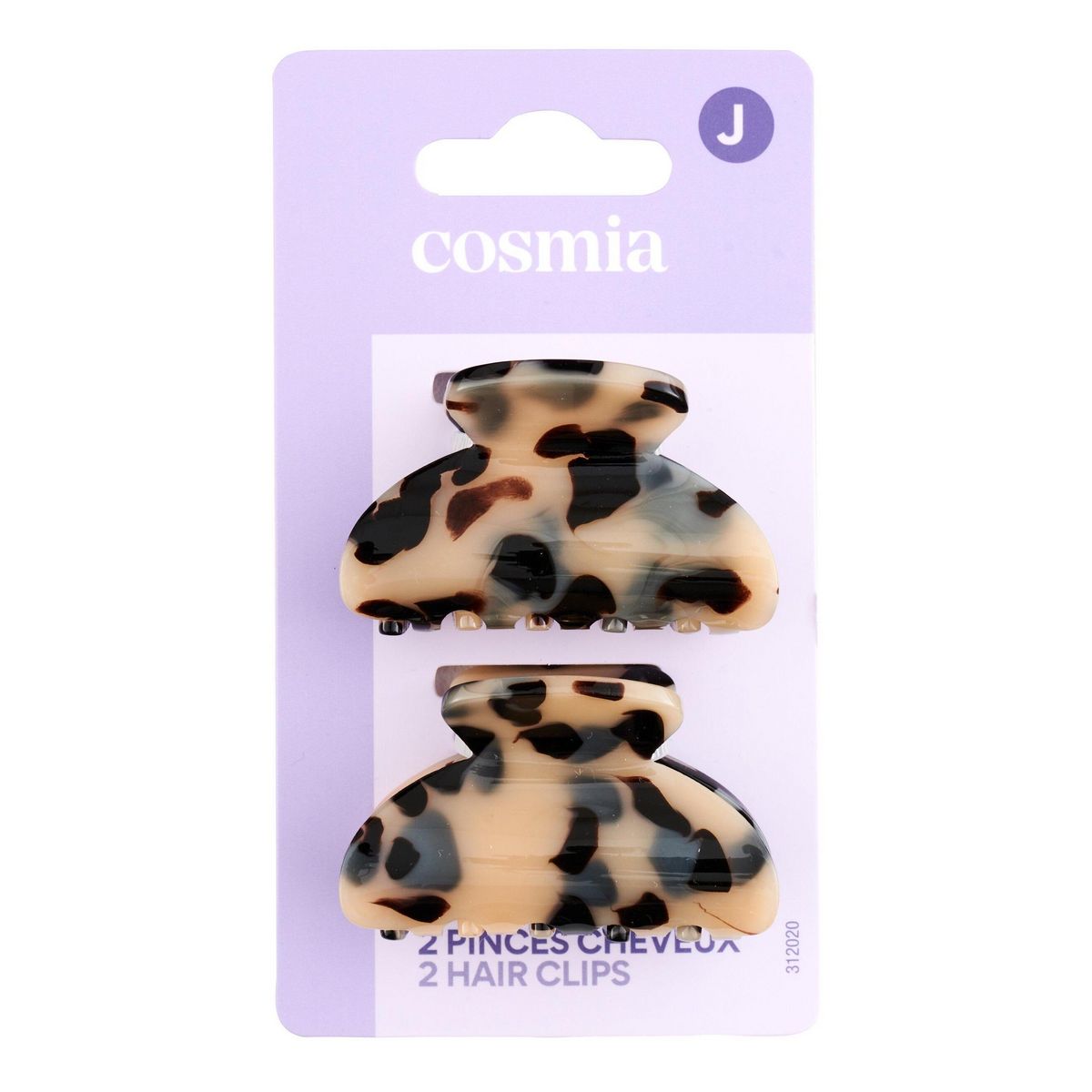 COSMIA Pinces à cheveux petit modèle 2 pièces