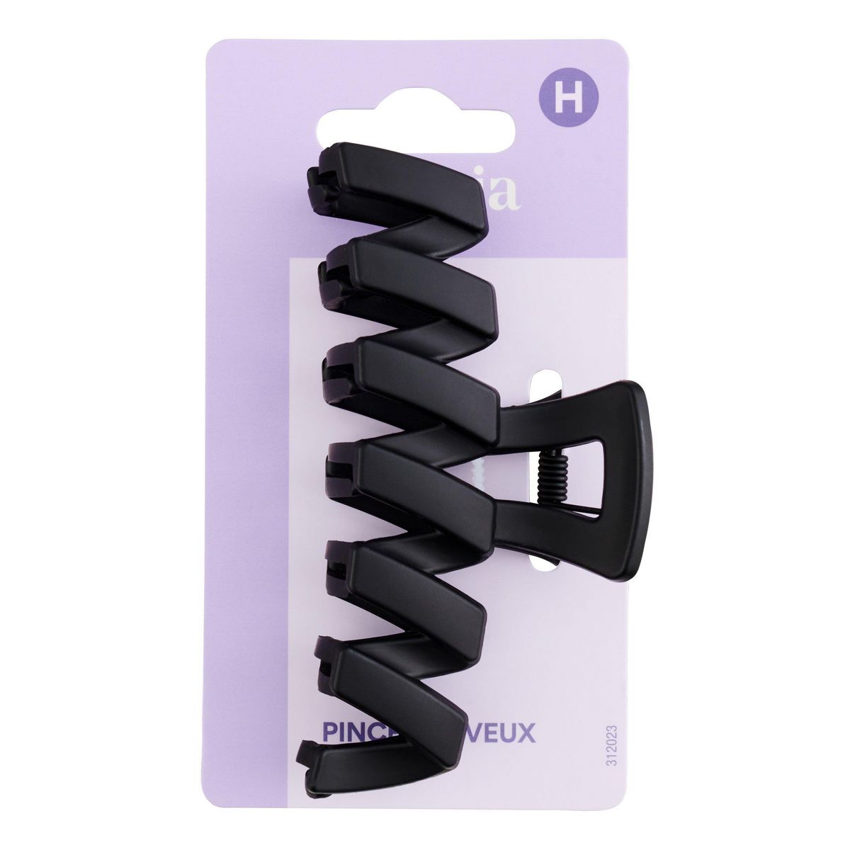 COSMIA Pince à cheveux zigzag noire 1 pièce