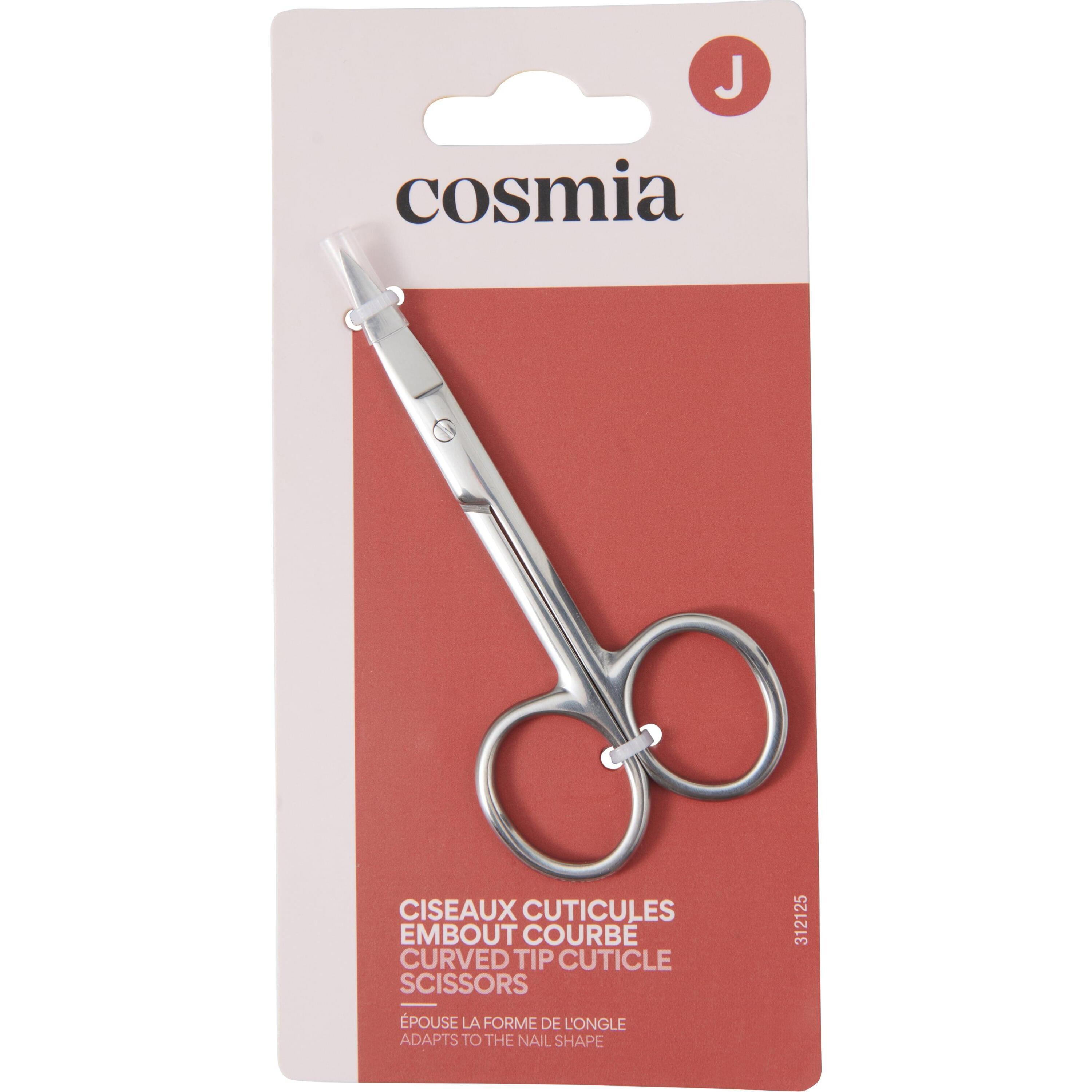 COSMIA Ciseaux cuticules embout courbé 1 pièce