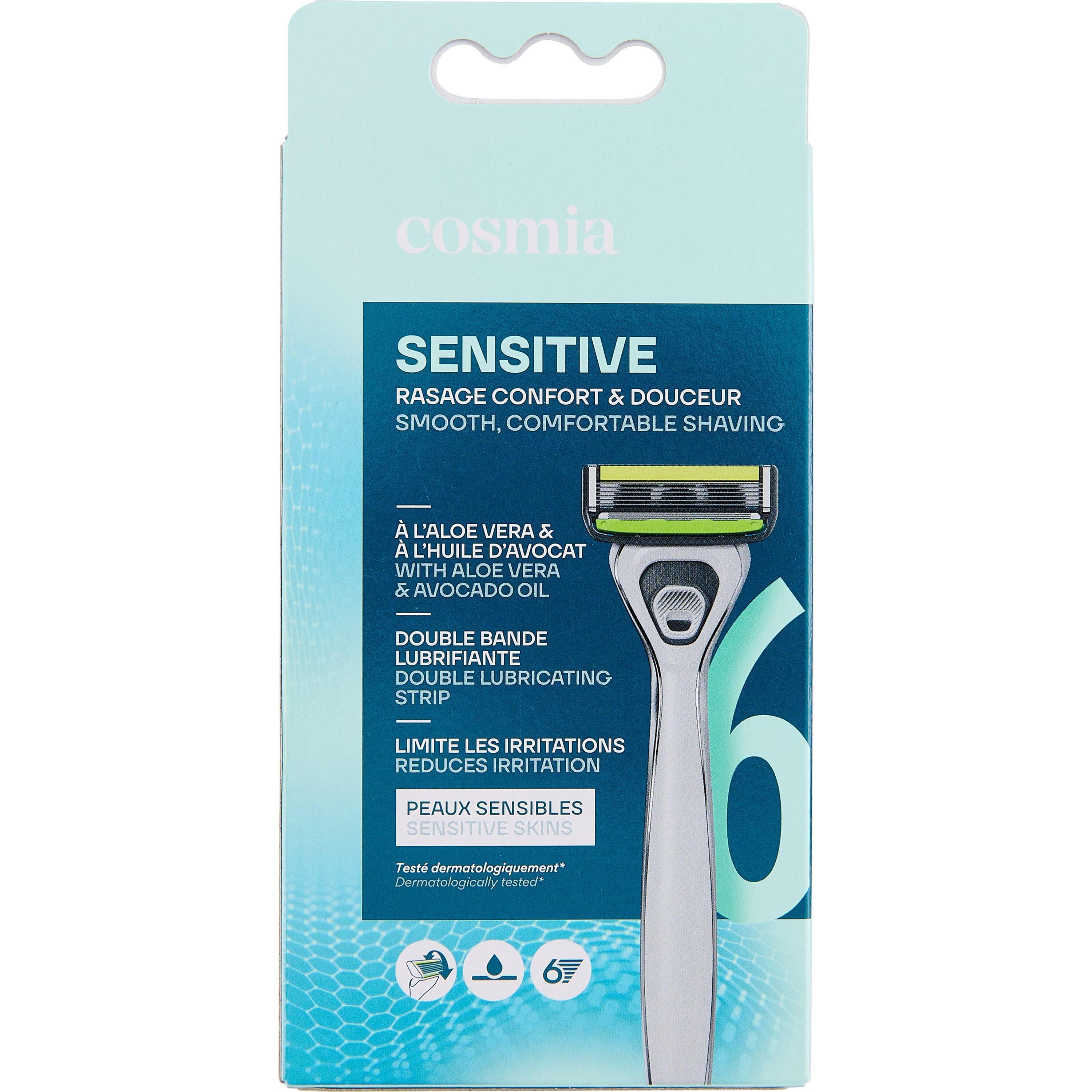 Voir la diapositive 2 : COSMIA Sensitive 5 rasoir 6 lames 1 pièce