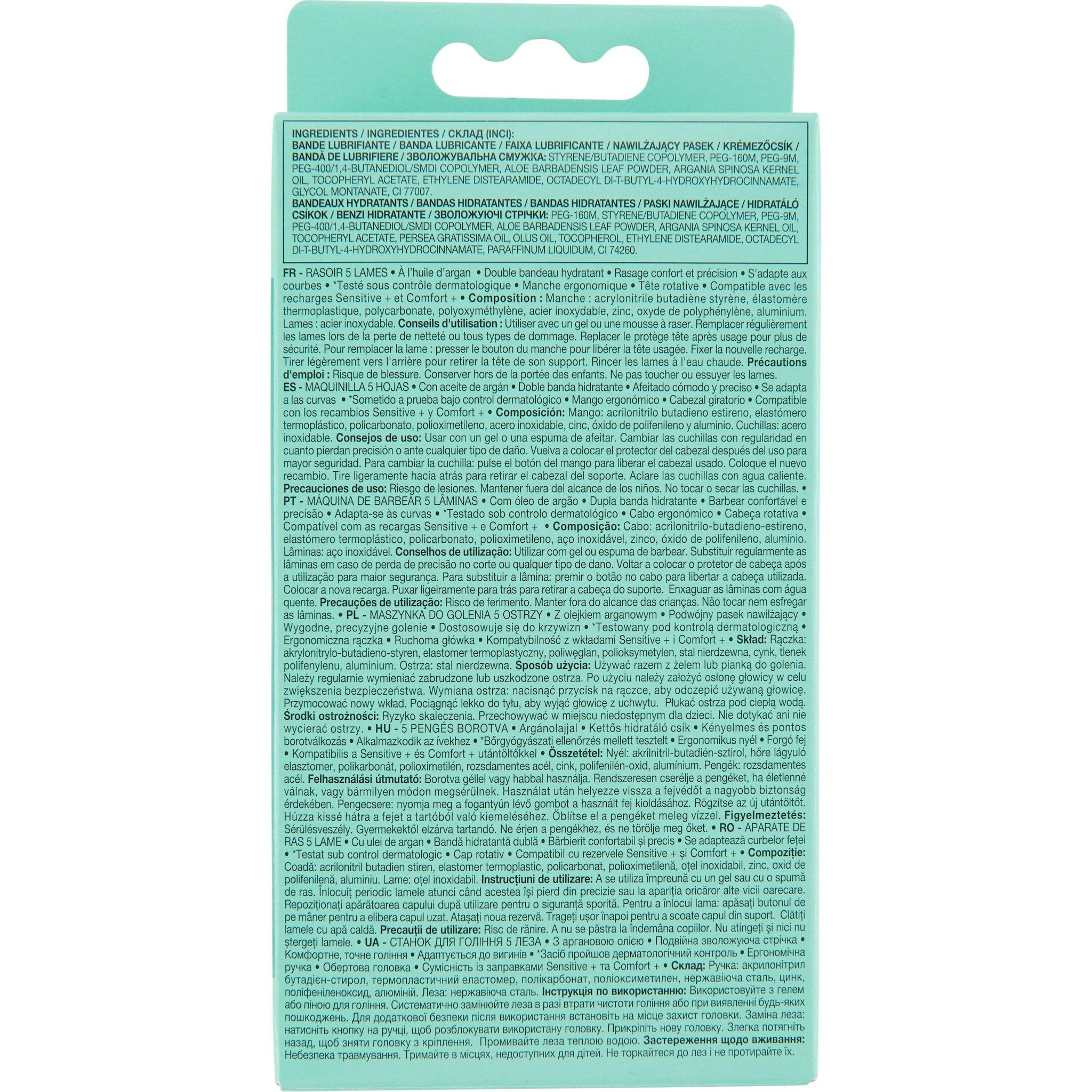 Voir la diapositive 2 : COSMIA Rasoir 5 lames comfort+ 3 pièces