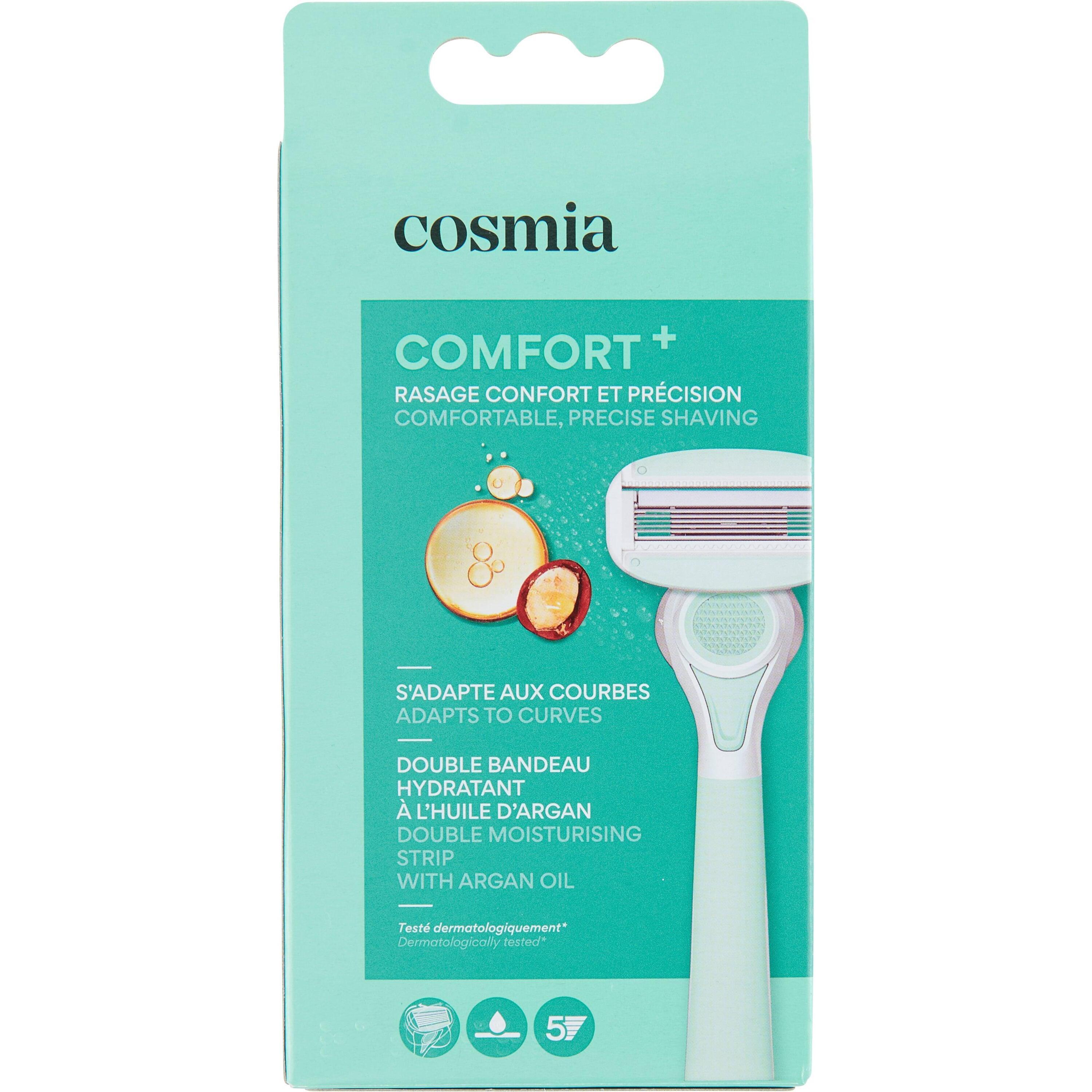 Voir la diapositive 4 : COSMIA Rasoir 5 lames comfort+ 3 pièces