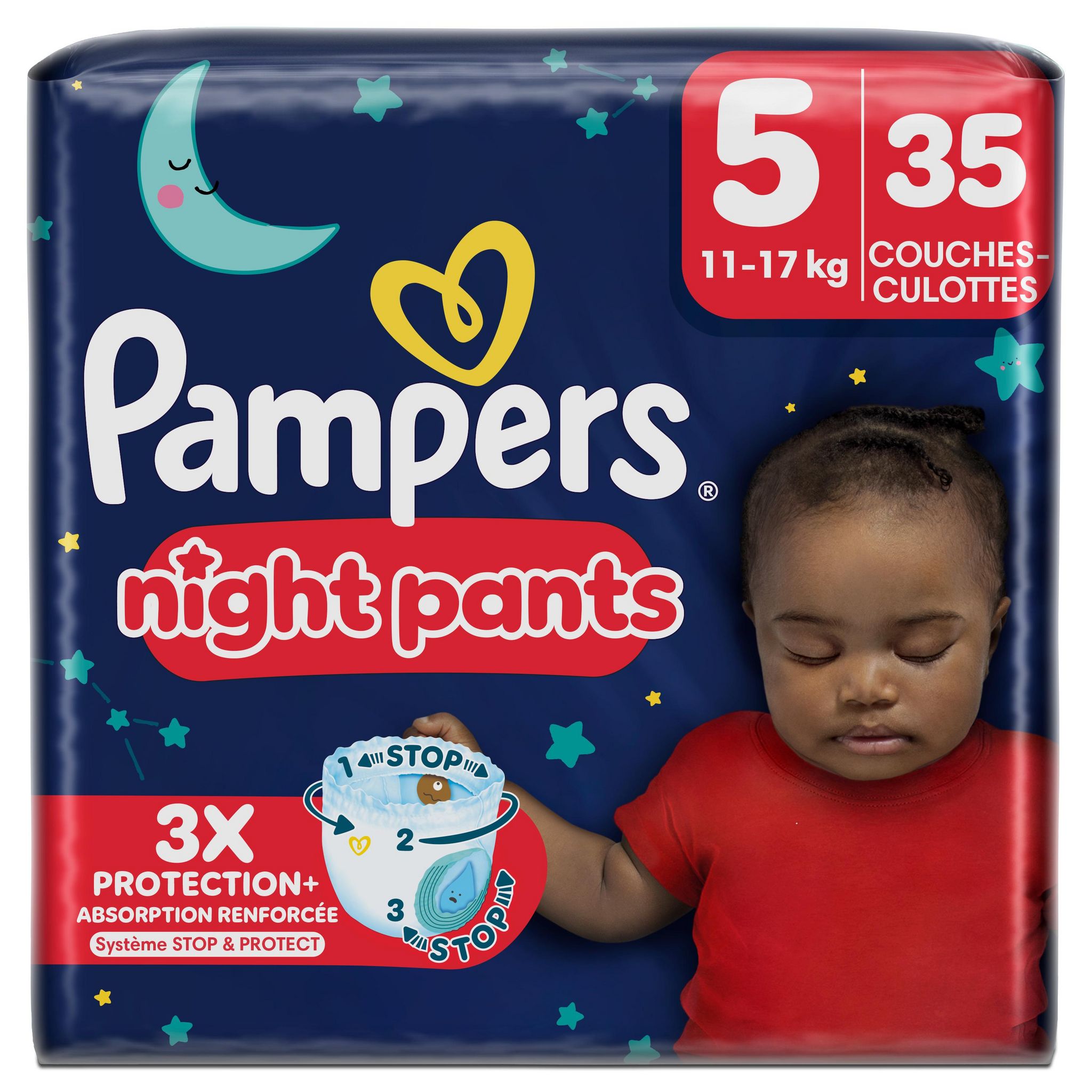 PAMPERS Baby Dry couches-culottes taille 5 (11-17kg) 35 couches-culottes