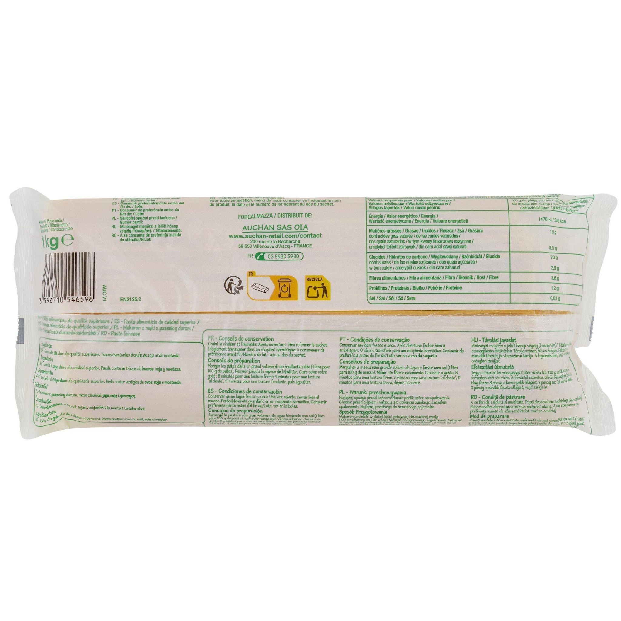 Voir la diapositive 2 : POUCE Spaghetti 1kg