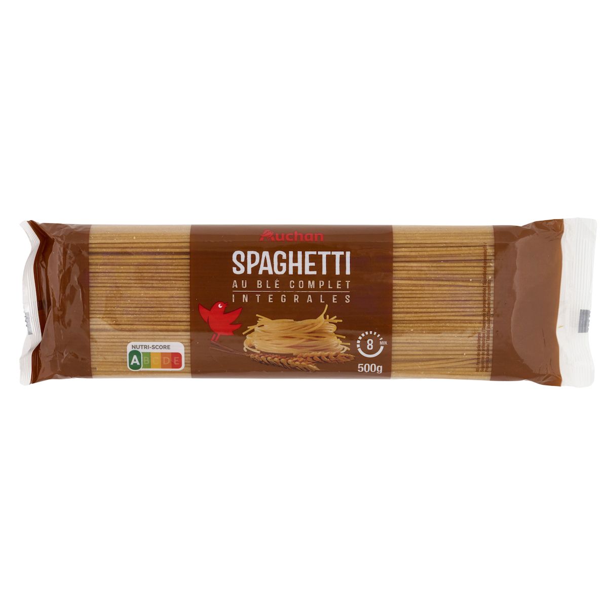 AUCHAN Spaghetti intégrale au blé complet 500g