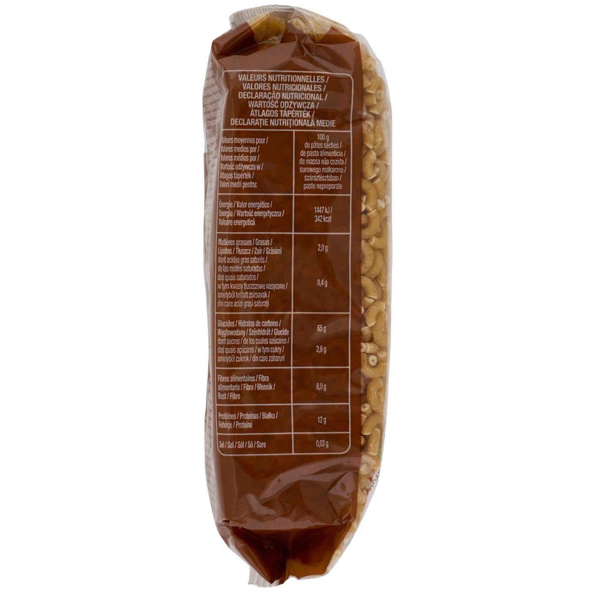 AUCHAN Coquillettes intégrales au blé complet 500g