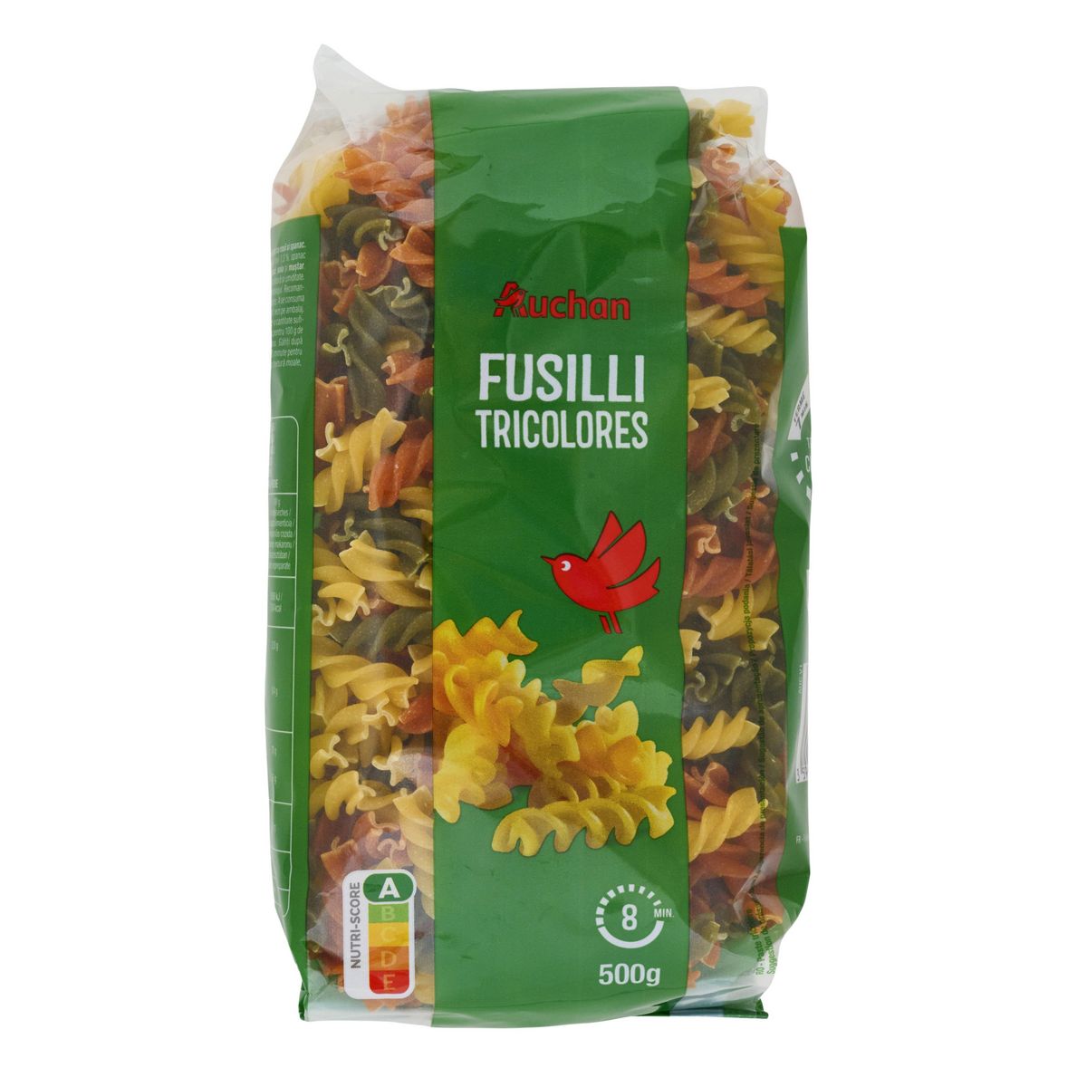 AUCHAN Fusilli tricolores 500g