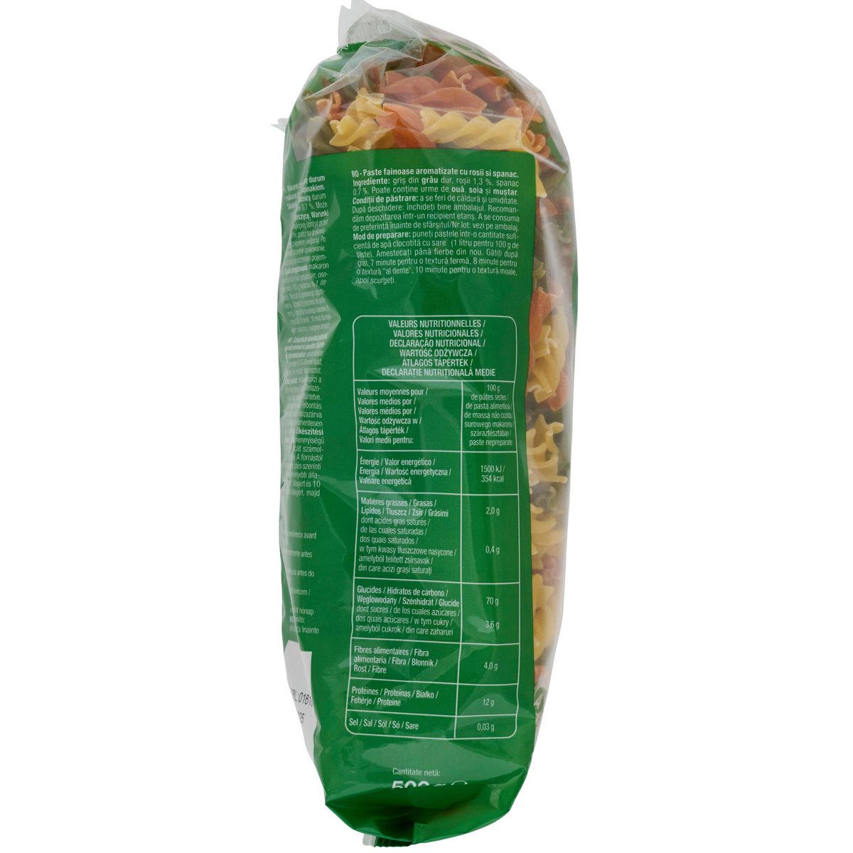 AUCHAN Fusilli tricolores 500g