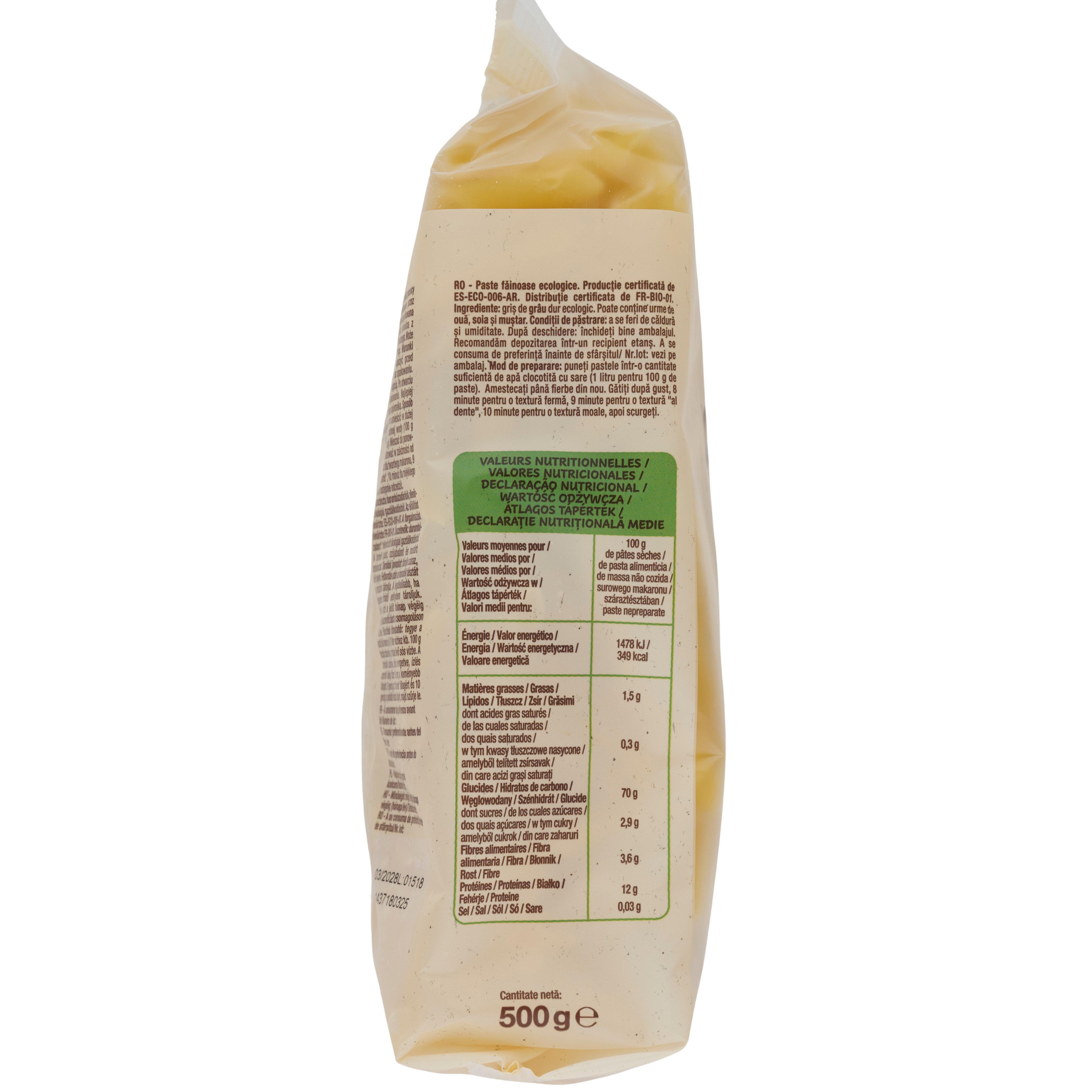 Voir la diapositive 4 : AUCHAN BIO Penne rigate bio 500g