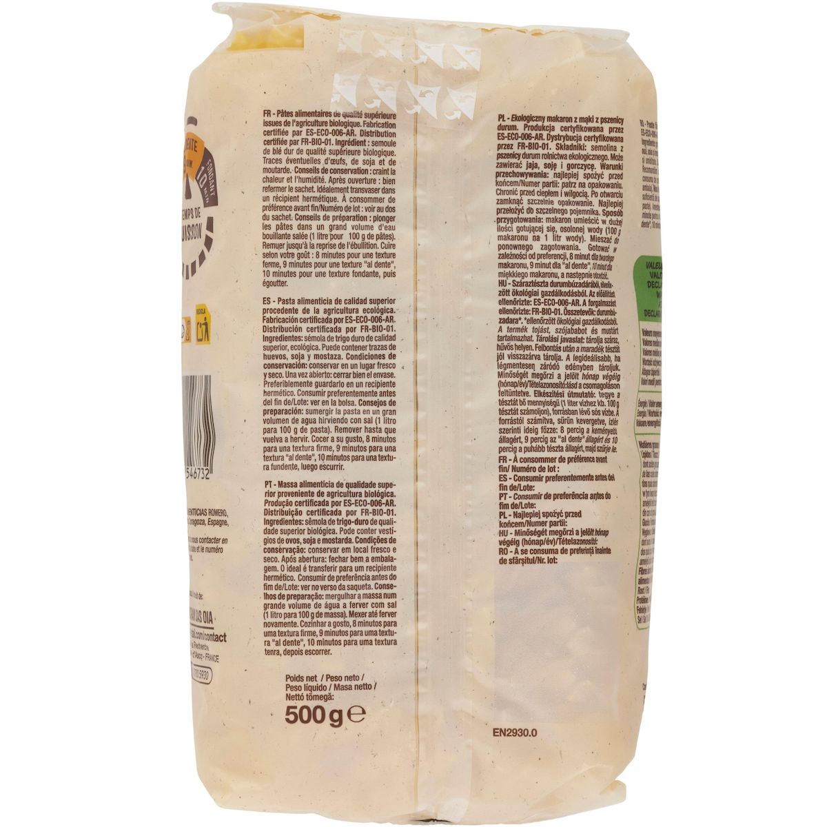 AUCHAN BIO Fusilli bio 500g