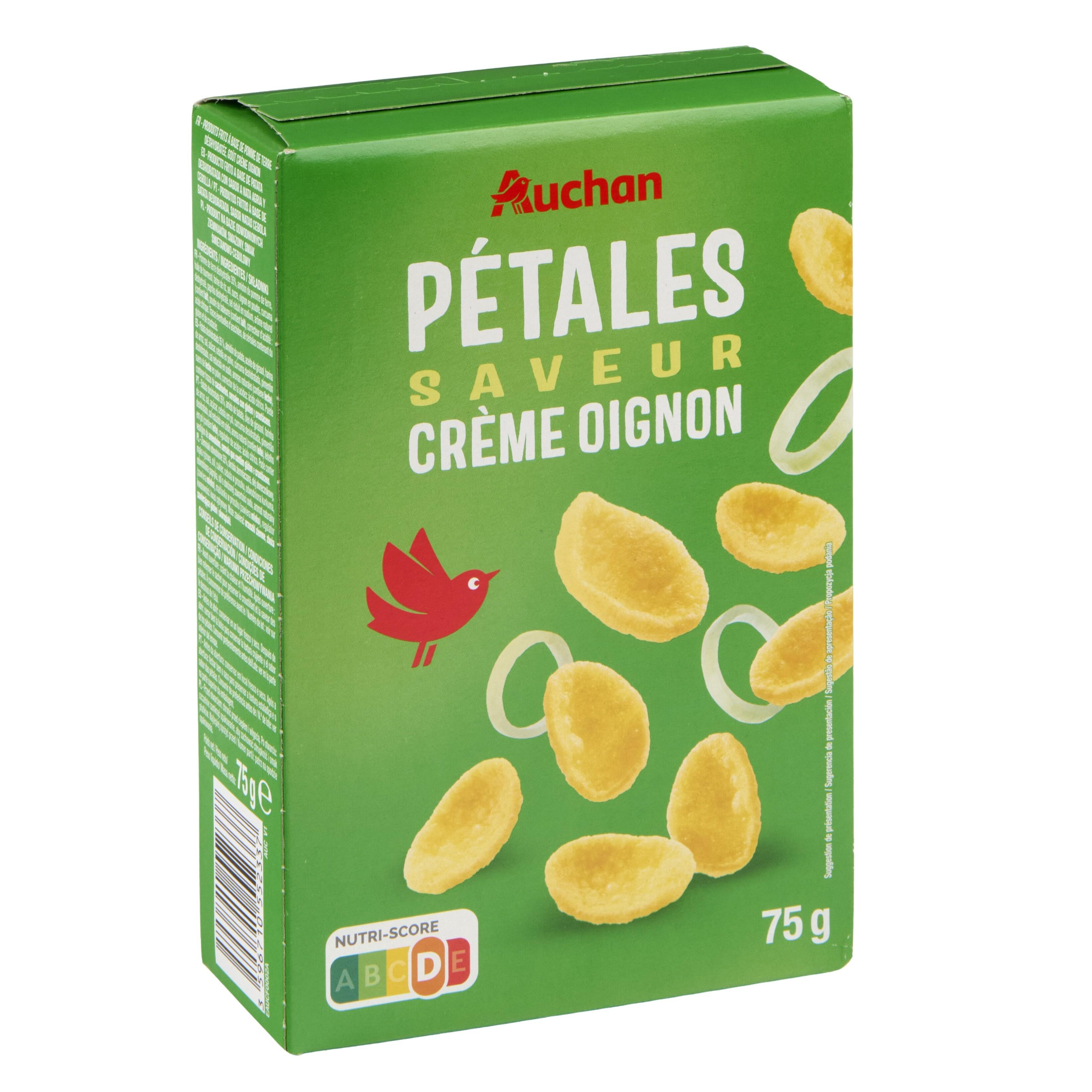 Voir la diapositive 3 : AUCHAN Pétales saveur crème oignon 75g