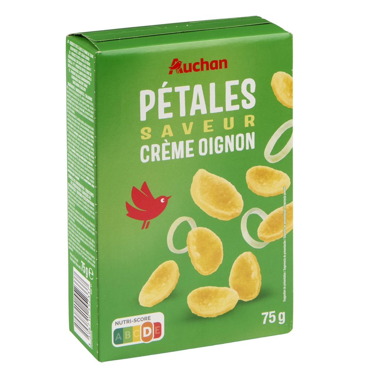 AUCHAN Pétales saveur crème oignon 75g
