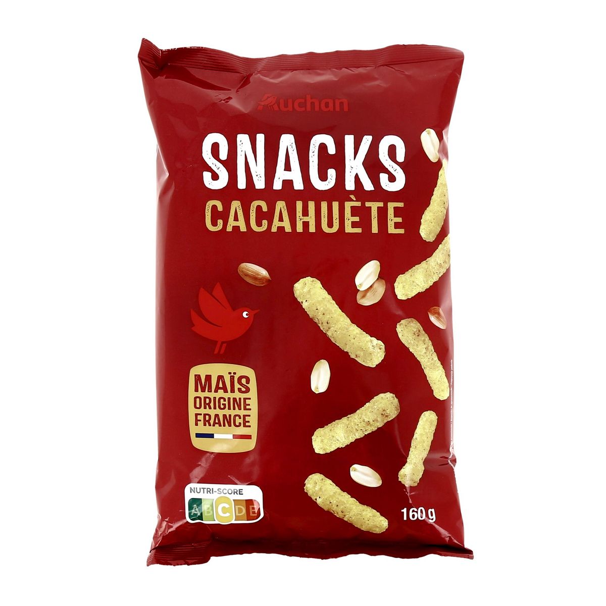 AUCHAN Biscuits salé à la cacahuète 160g