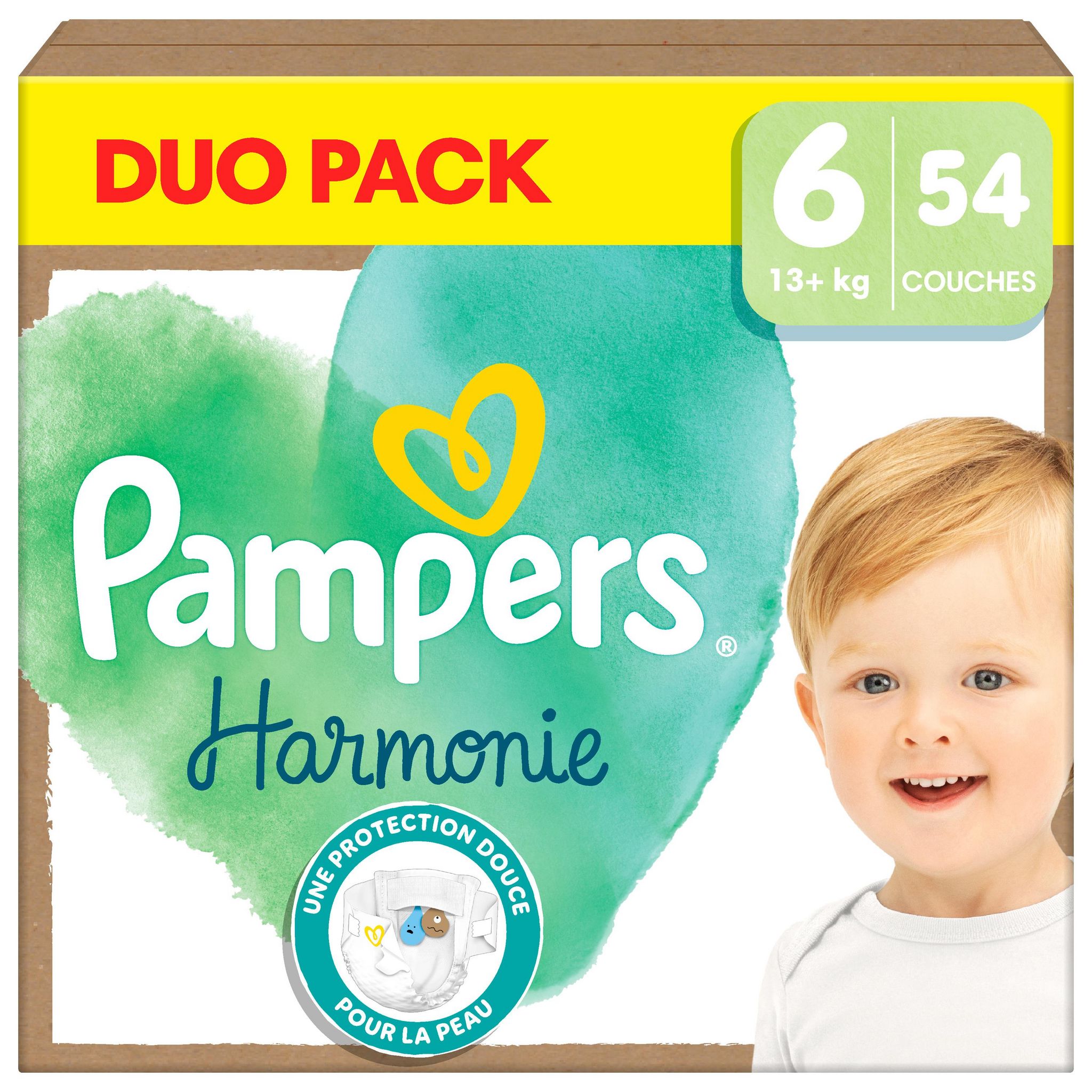 PAMPERS Harmonie Couches taille 6 (13kg+) 54 couches