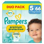 PAMPERS Premium Protection Couches taille 5 (11-16kg) 66 couches