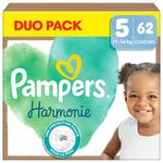 PAMPERS Harmonie Couches taille 5 (11-16kg) 62 couches