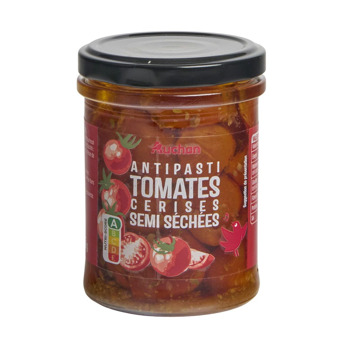 AUCHAN Tomates cerises semi-séchées en sachet 180g