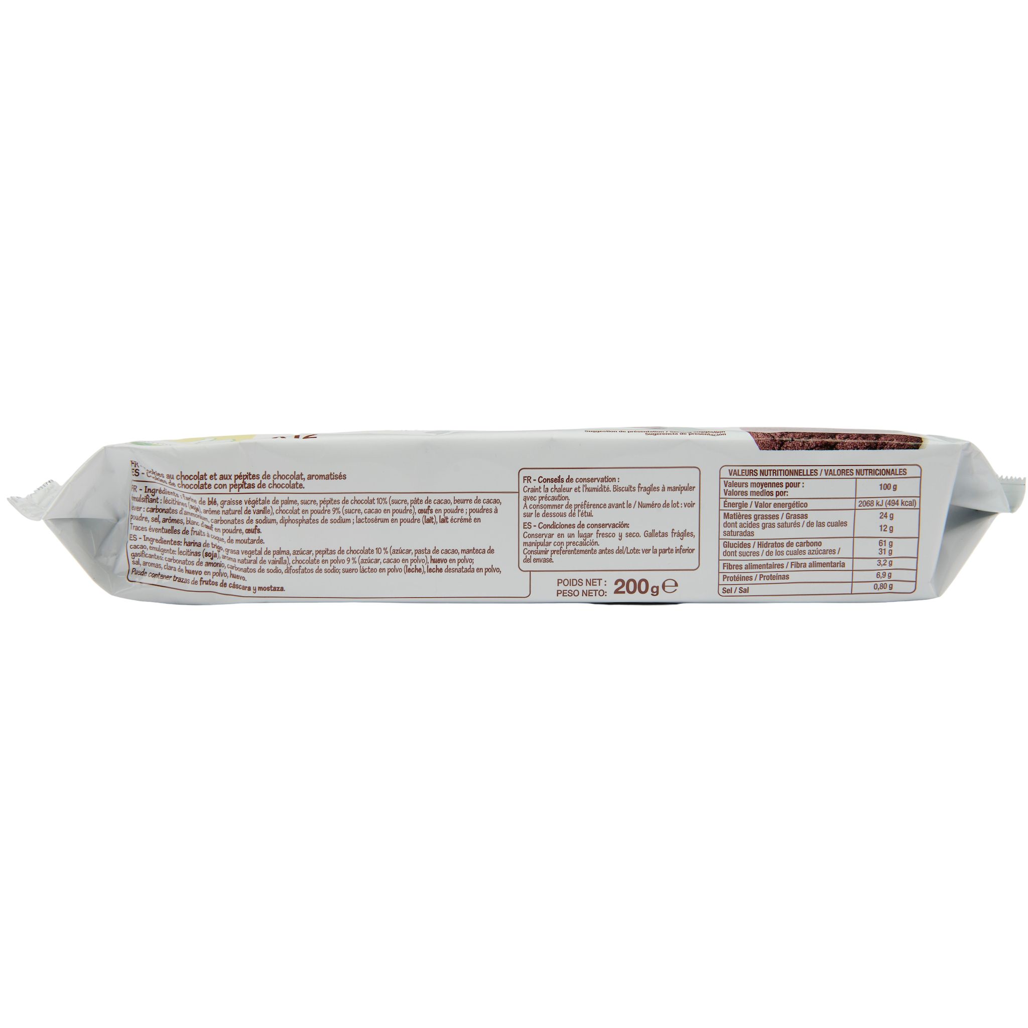 Voir la diapositive 2 : POUCE Cookies chocolat 200g