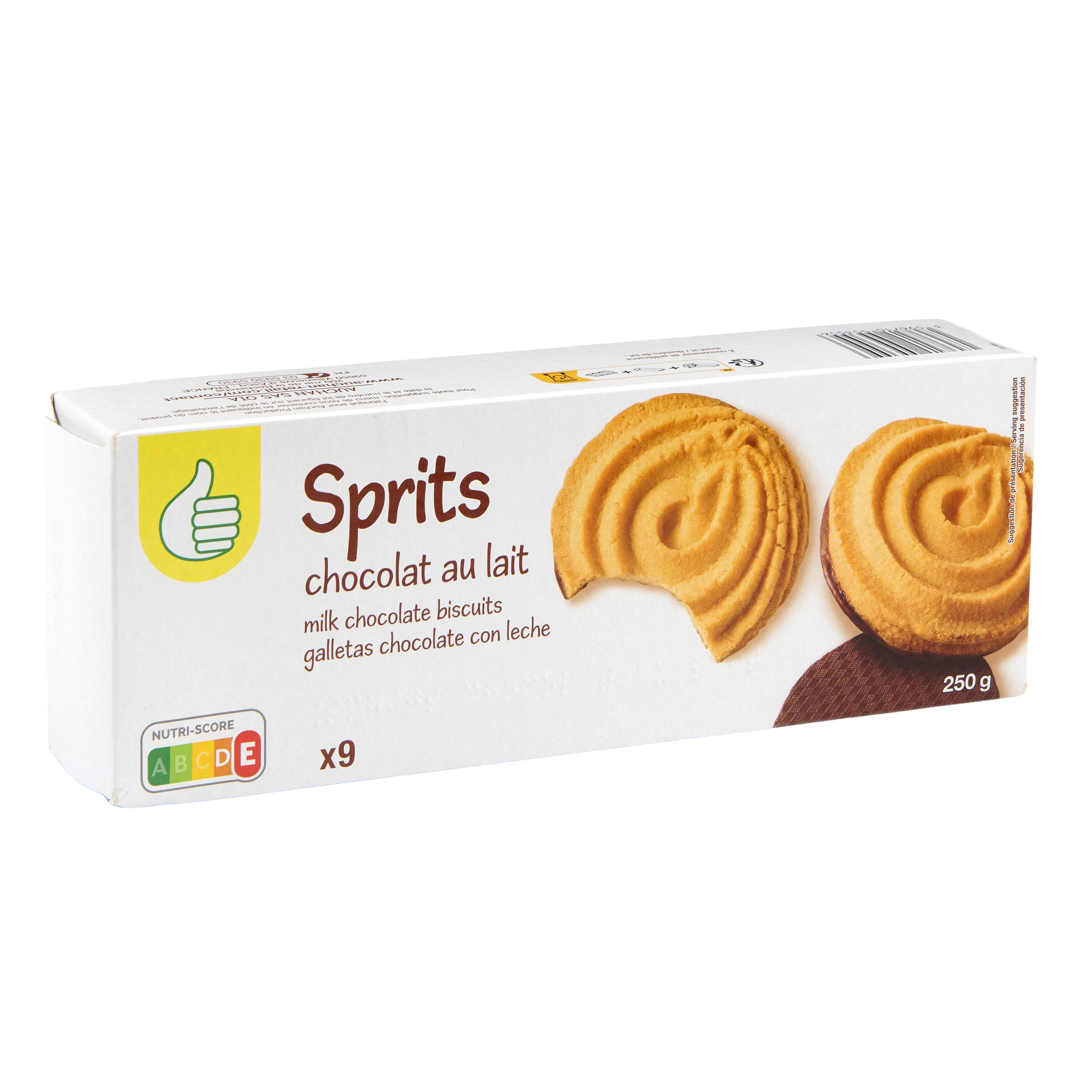 Voir la diapositive 4 : POUCE Biscuits sprits au chocolat 250g