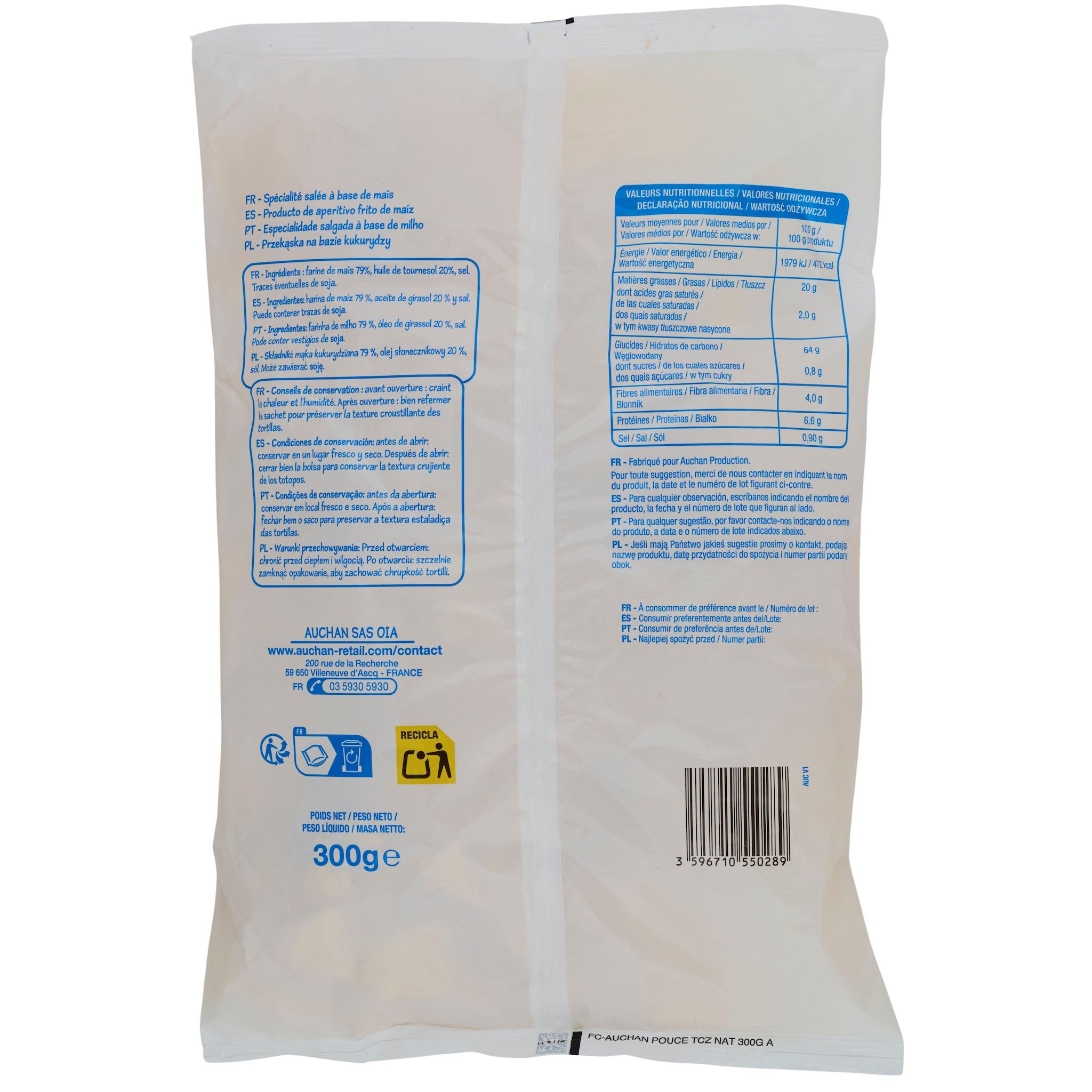 Voir la diapositive 2 : POUCE Tortillas nature 300g