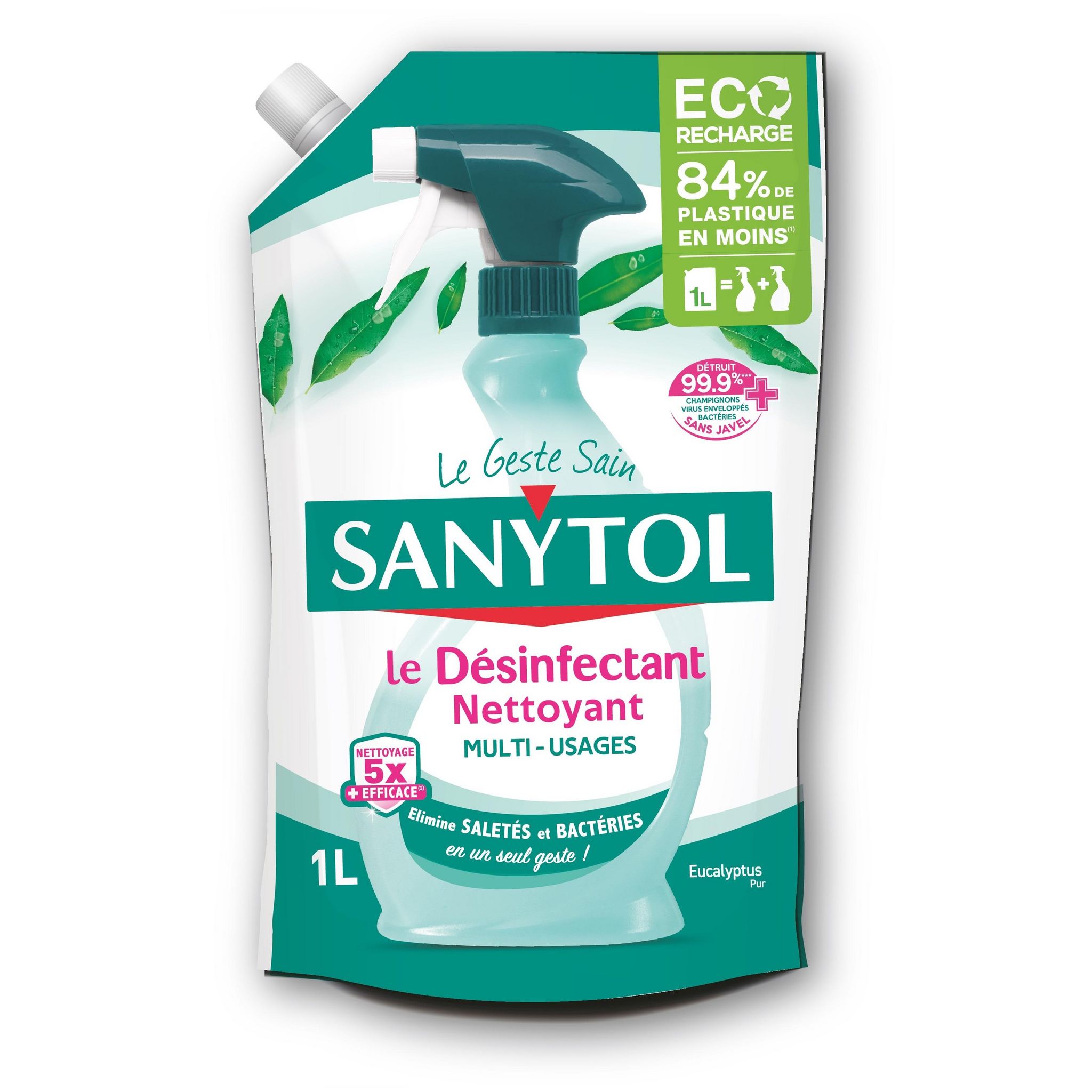 SANYTOL Désinfectant nettoyant multi-usages eucalyptus 1l