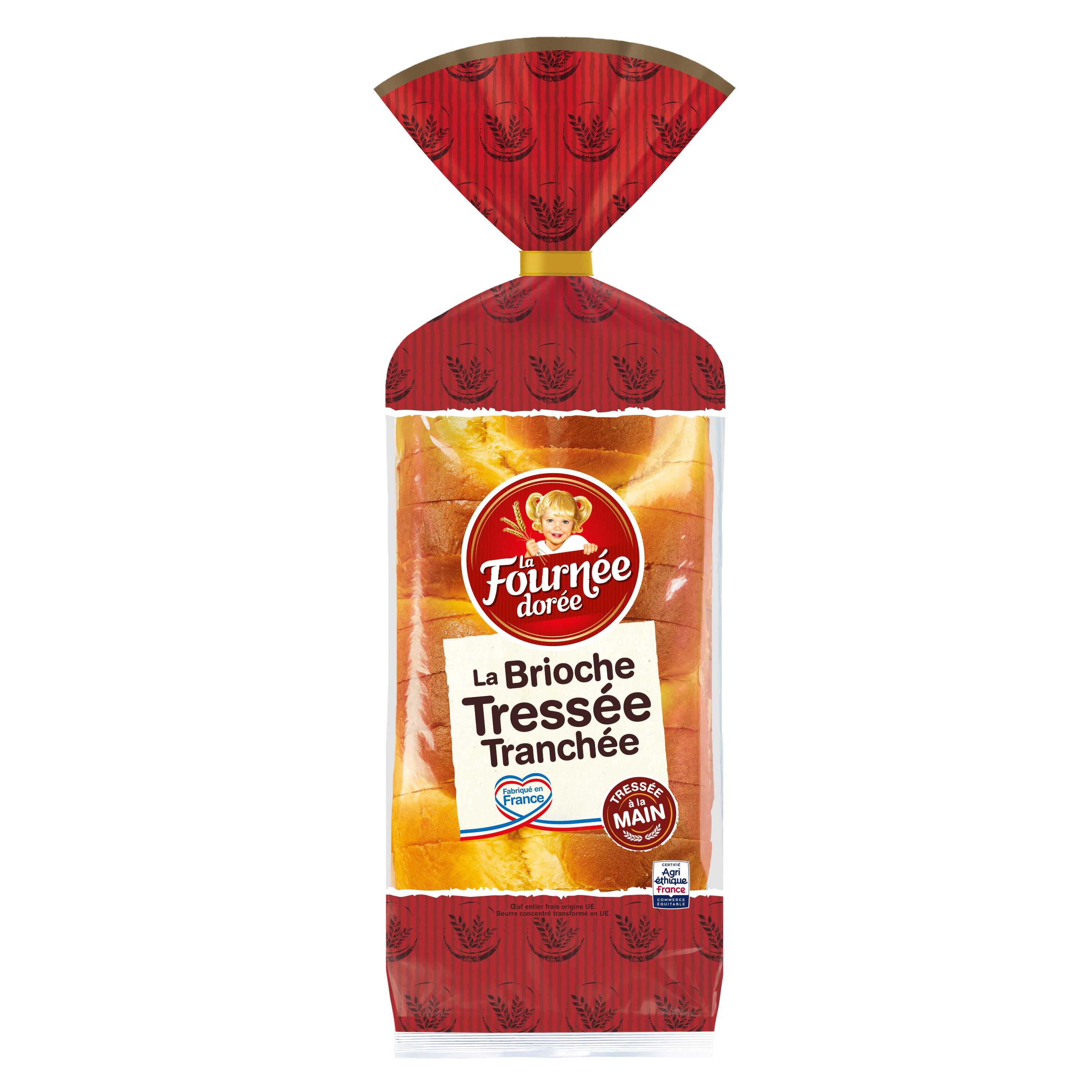 Voir la diapositive 2 : LA FOURNEE DOREE Brioche tressée tranchée 500g