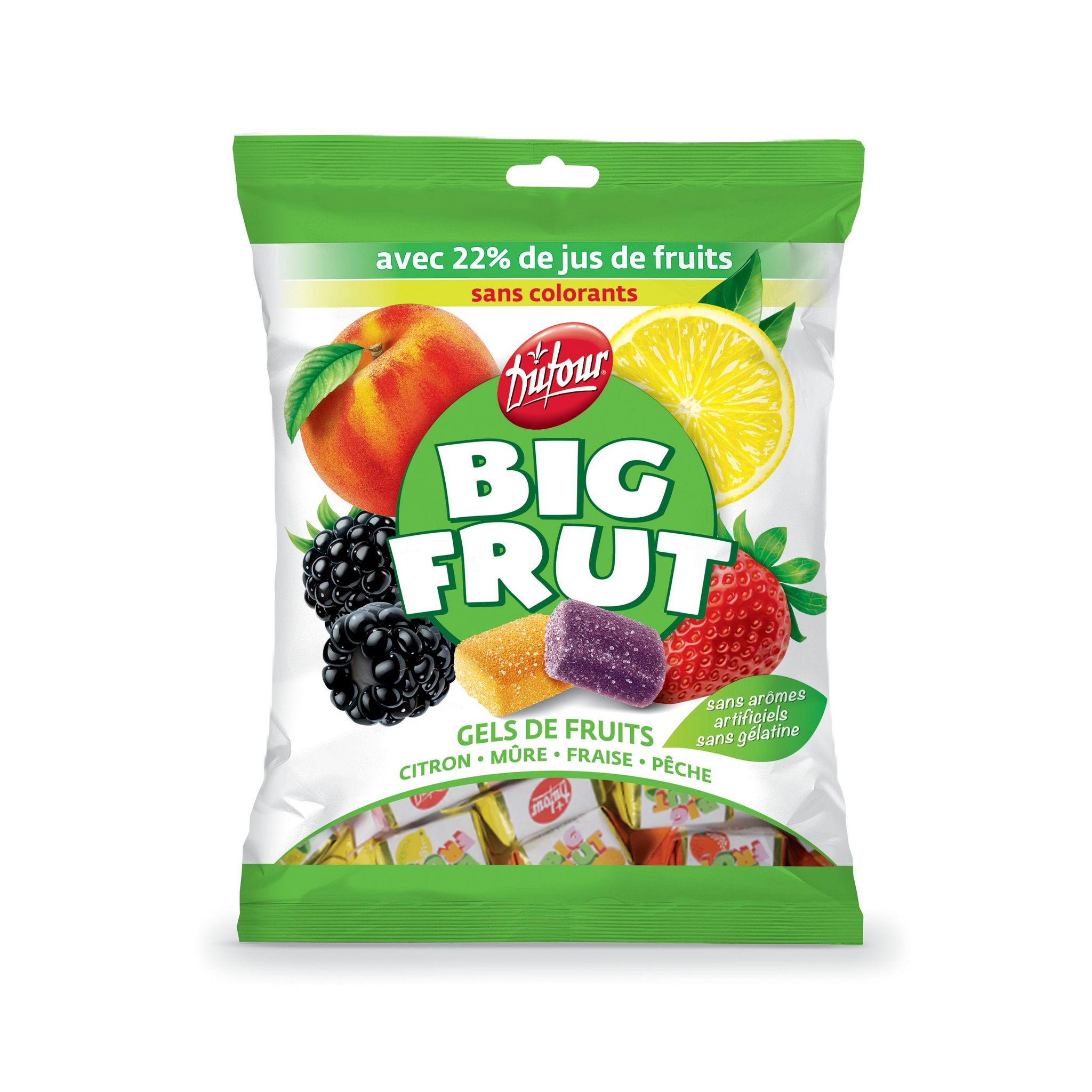 DUFOUR Bonbons gélifiés aux fruits sans colorants et sans arômes artificiels 150g