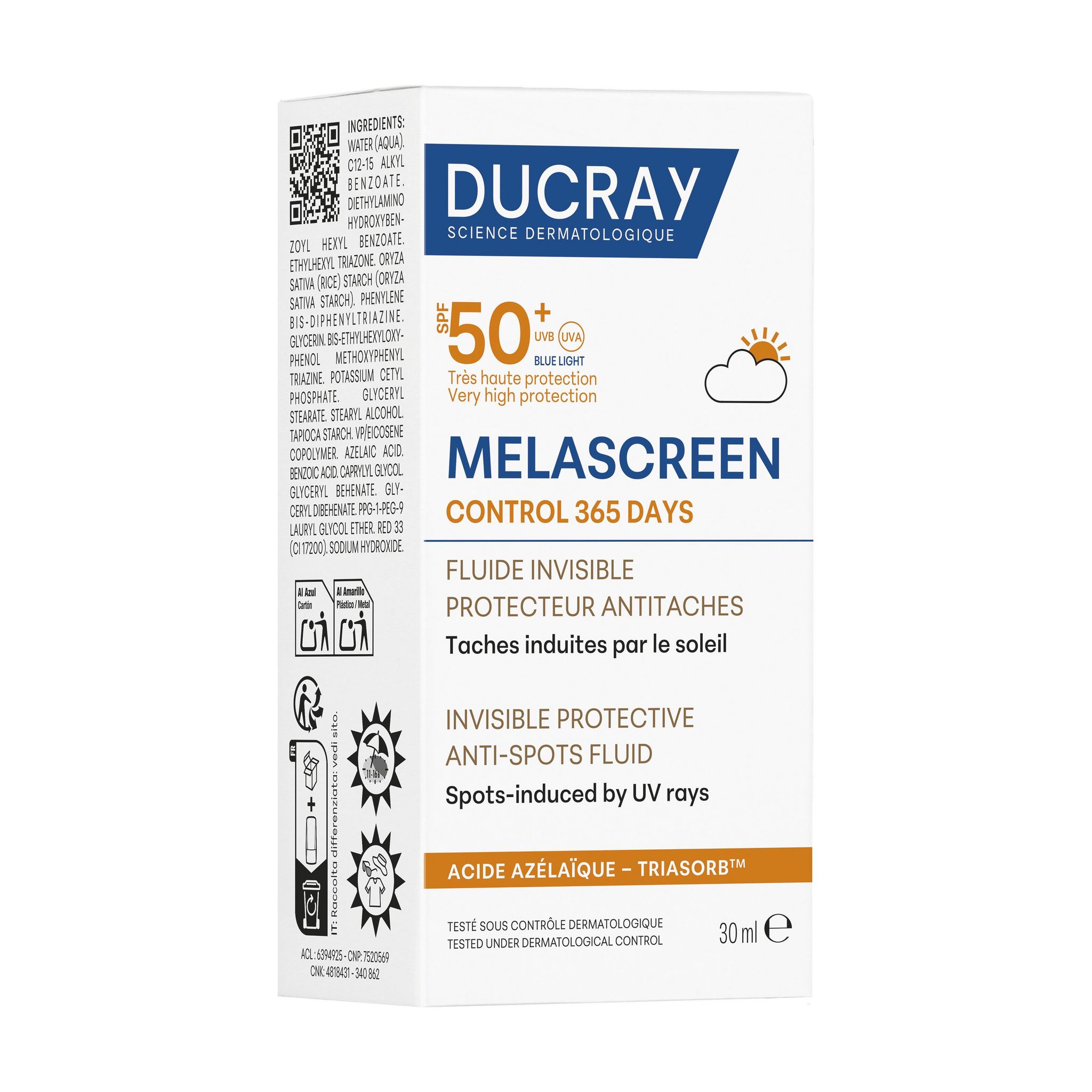 DUCRAY Fluide solaire invisible protecteur antitaches SPF50+ 30ml