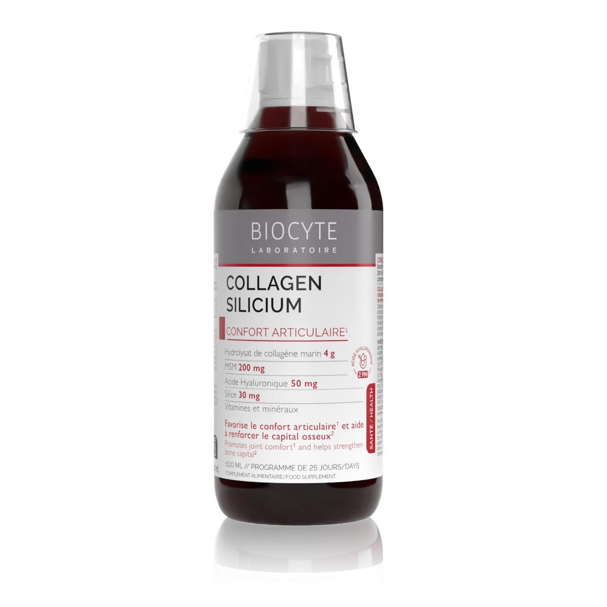BIOCYTE Collagen silicium Complément alimentaire confort articulaire 500ml