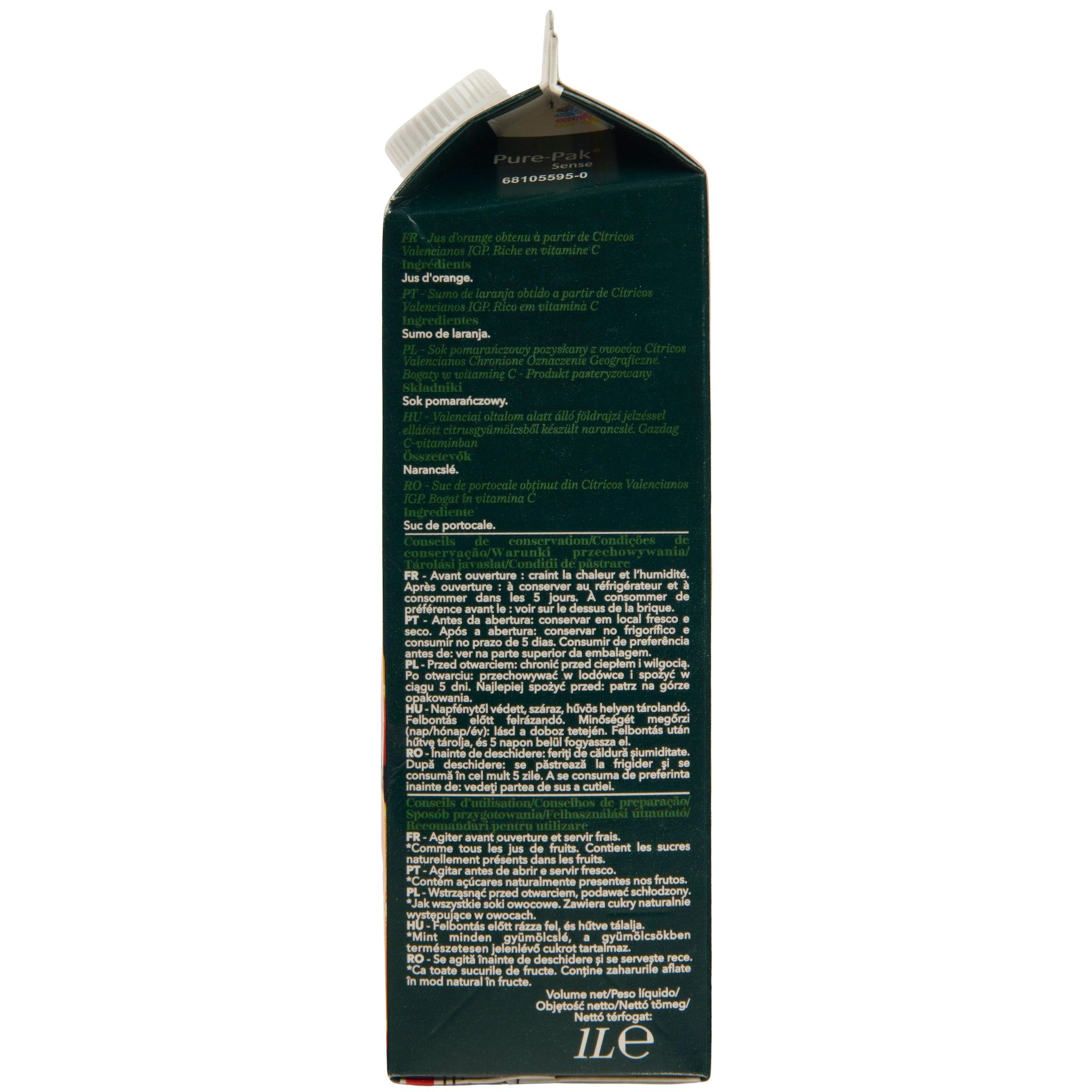 Voir la diapositive 5 : AUCHAN COLLECTION Pur jus de orange IGP Espagne brique 1l