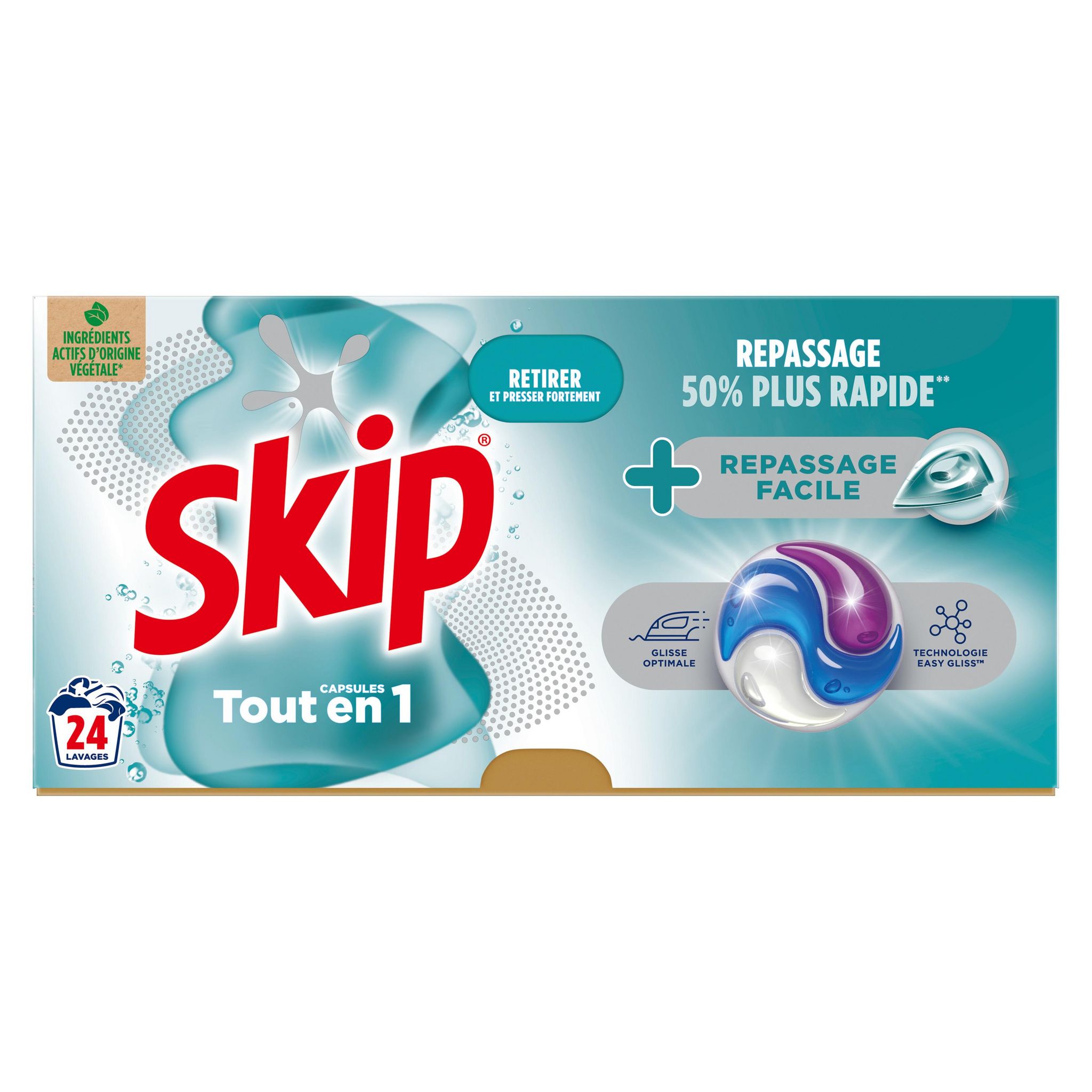 SKIP Lessive capsules repassage facile 506 g 24 caps