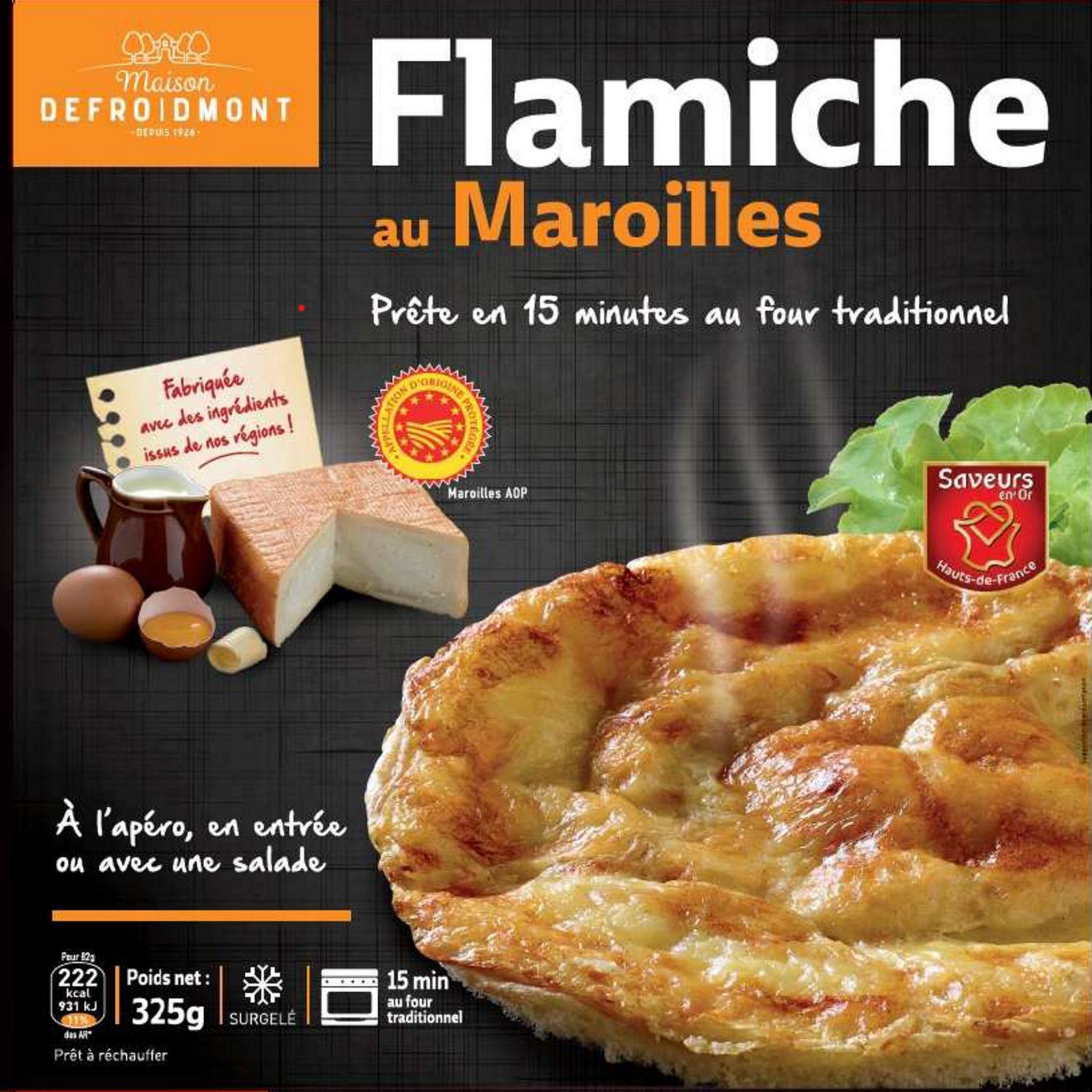 MAISON DEFROIDMONT Flamiche maroilles 325g