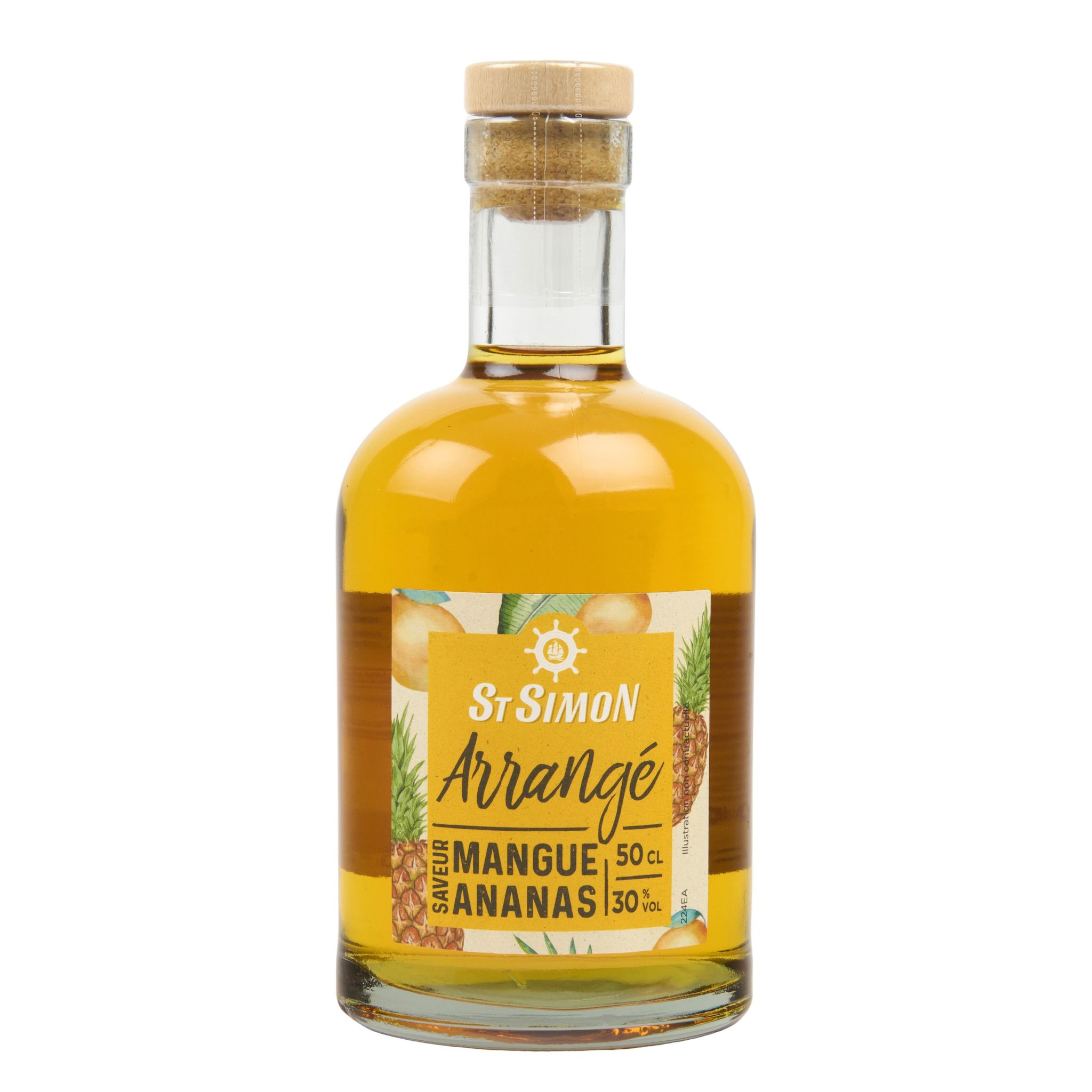 Voir la diapositive 3 : ST SIMON Arrangée mangue ananas 30% 50cl