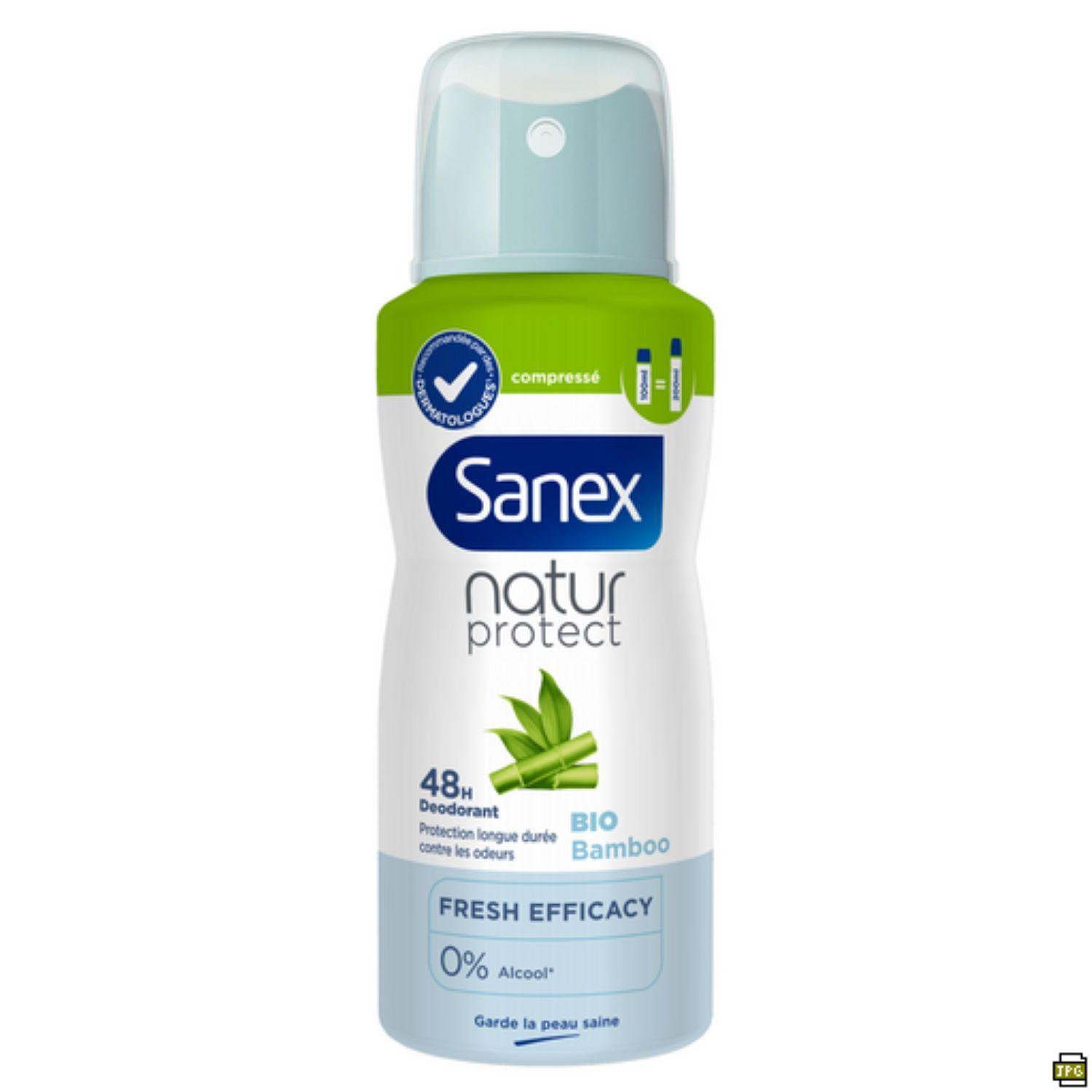 SANEX Natur protect déodorant spray compressé bambou fresh 100ml