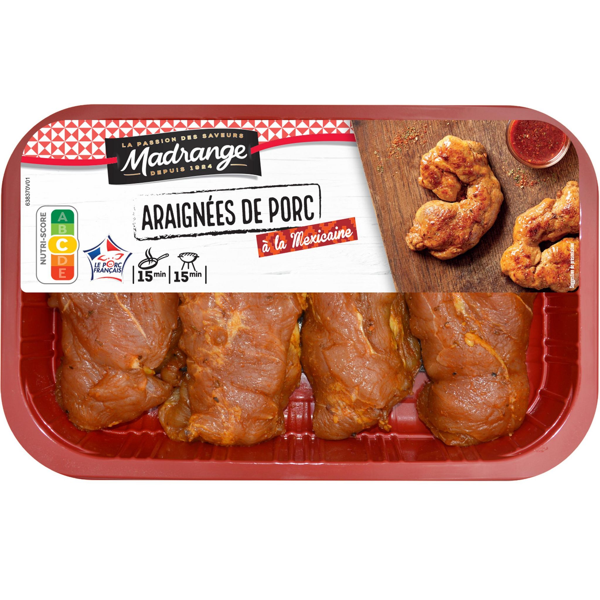 MADRANGE Araignées de porc à la mexicaine environ 350g pas cher - Auchan.fr