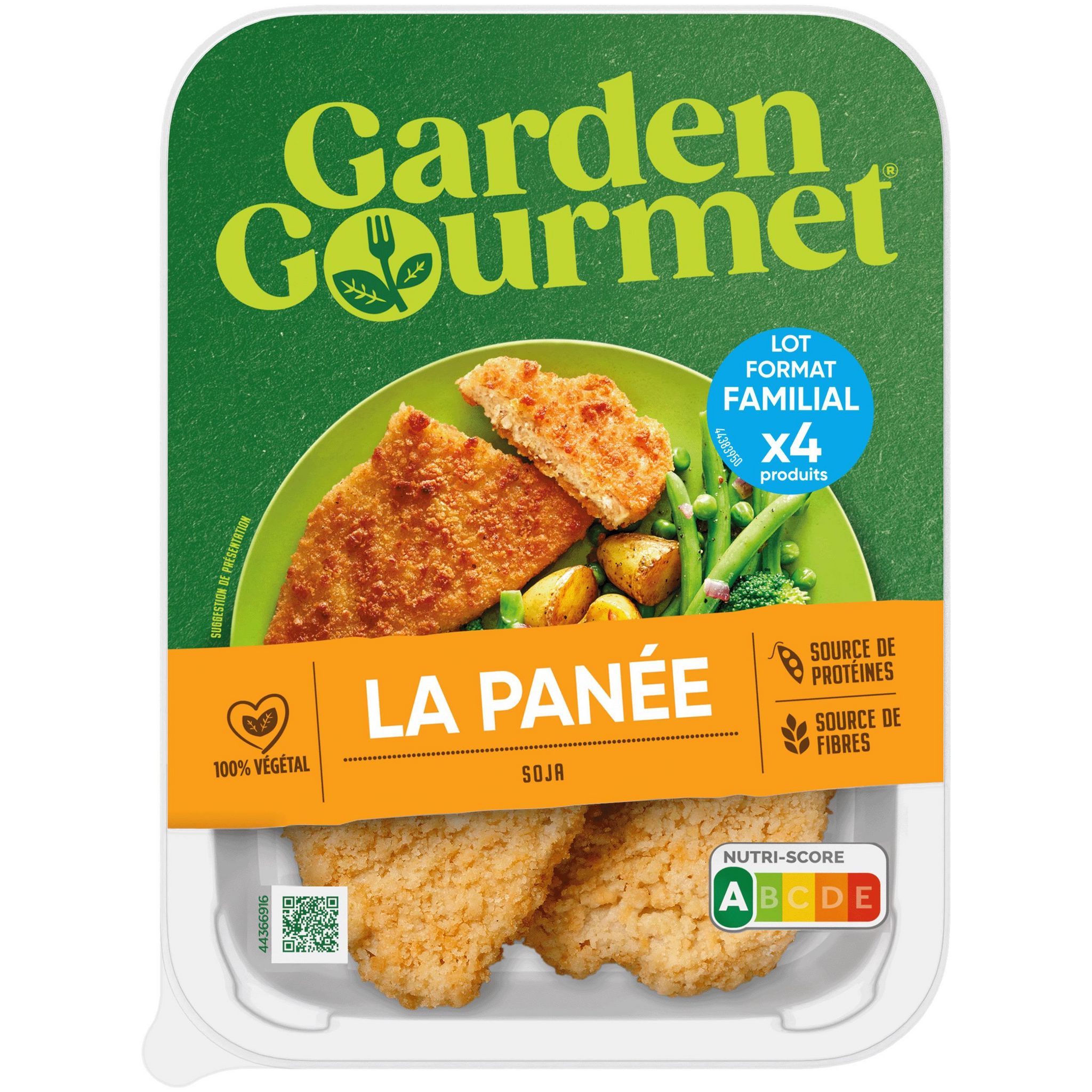 Voir la diapositive 2 : GARDEN GOURMET La panée soja 4 pièces 414g
