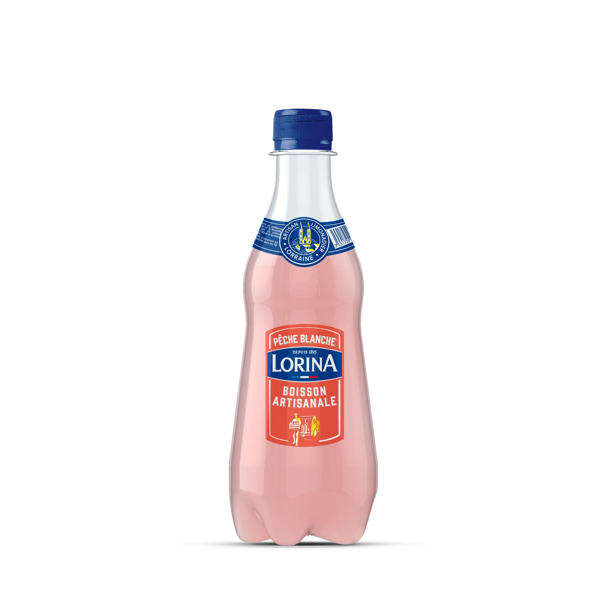LORINA Boisson gazeuse pêche blanche 42cl