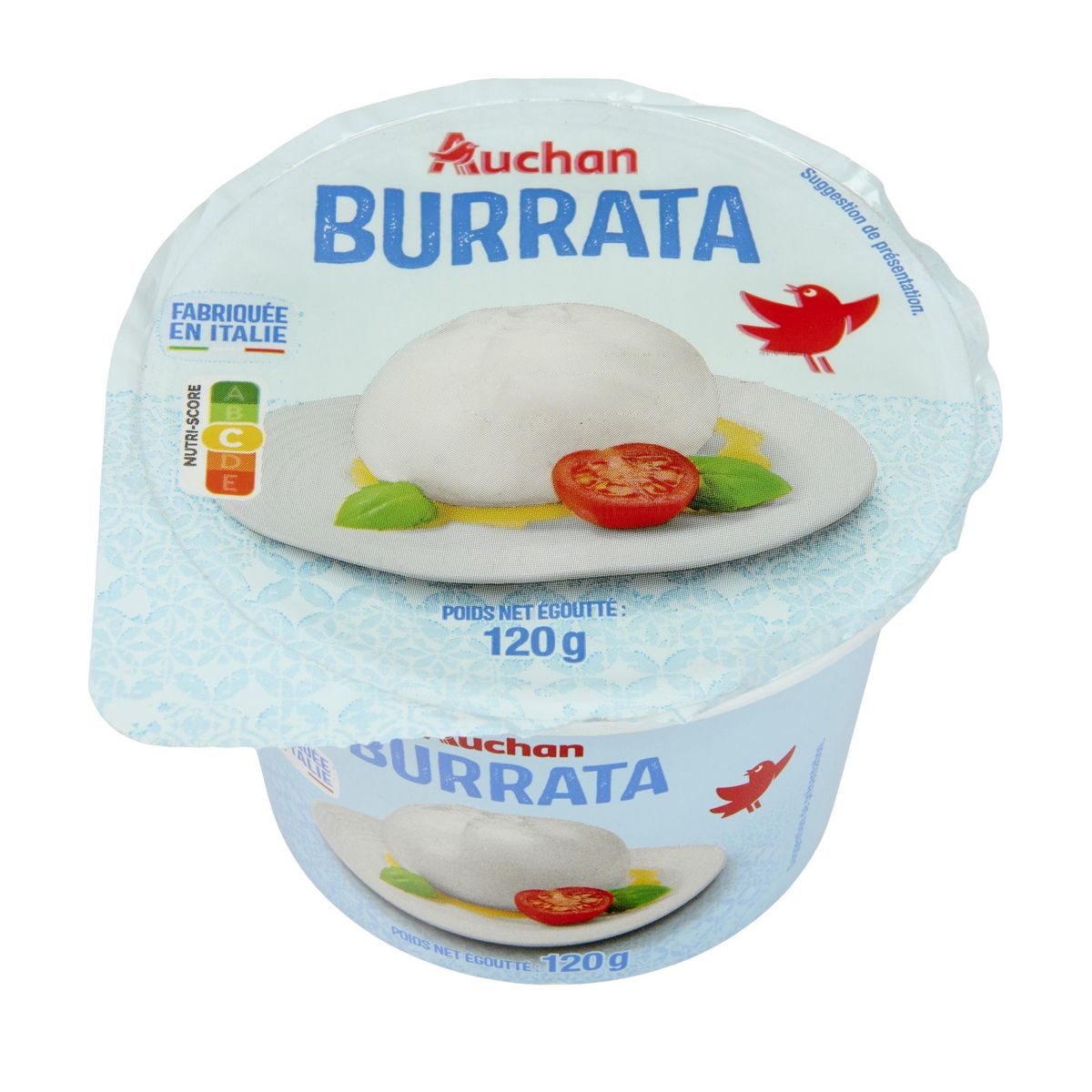 AUCHAN Burrata au lait de vache 270g