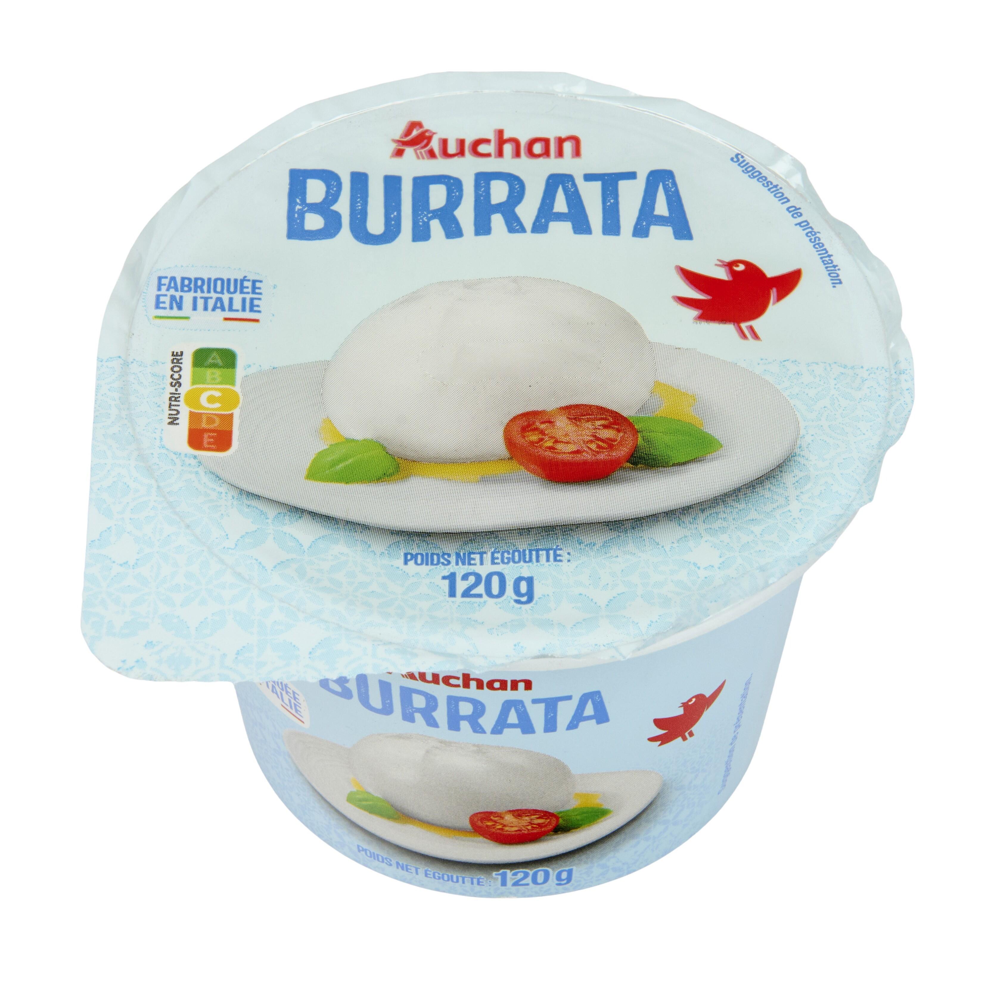Voir la diapositive 3 : AUCHAN Burrata au lait de vache 270g