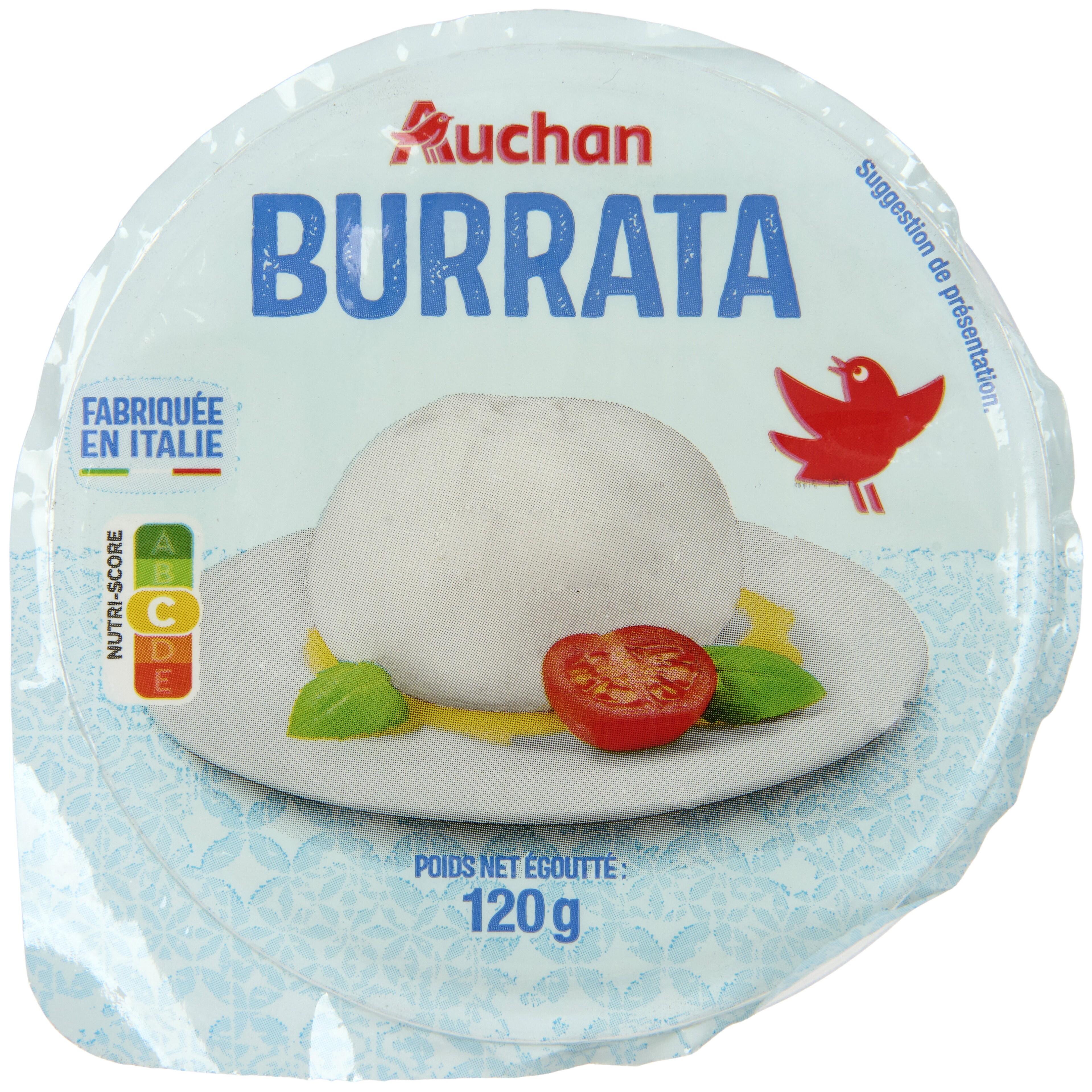 Voir la diapositive 4 : AUCHAN Burrata au lait de vache 270g