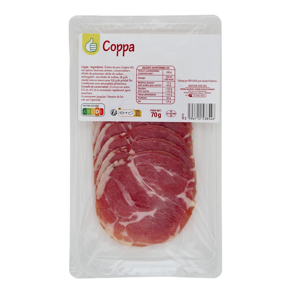 POUCE Coppa saucisson 70g