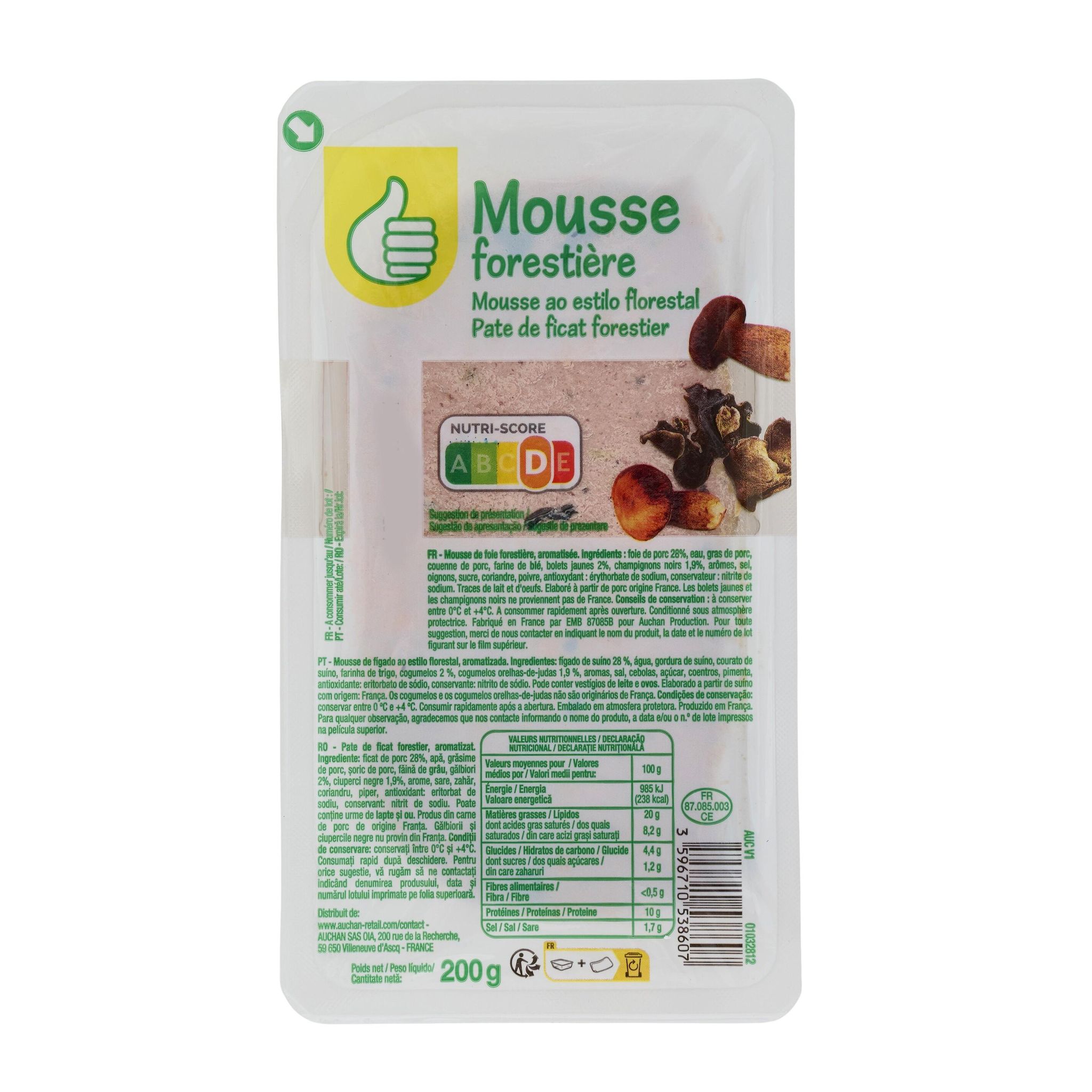 Voir la diapositive 2 : POUCE Mousse de foie forestière 200g