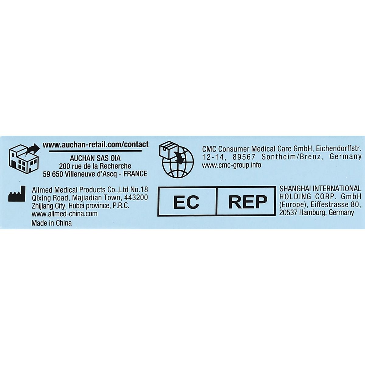 AUCHAN Compresses stériles 5x5cm 5x2 compresses